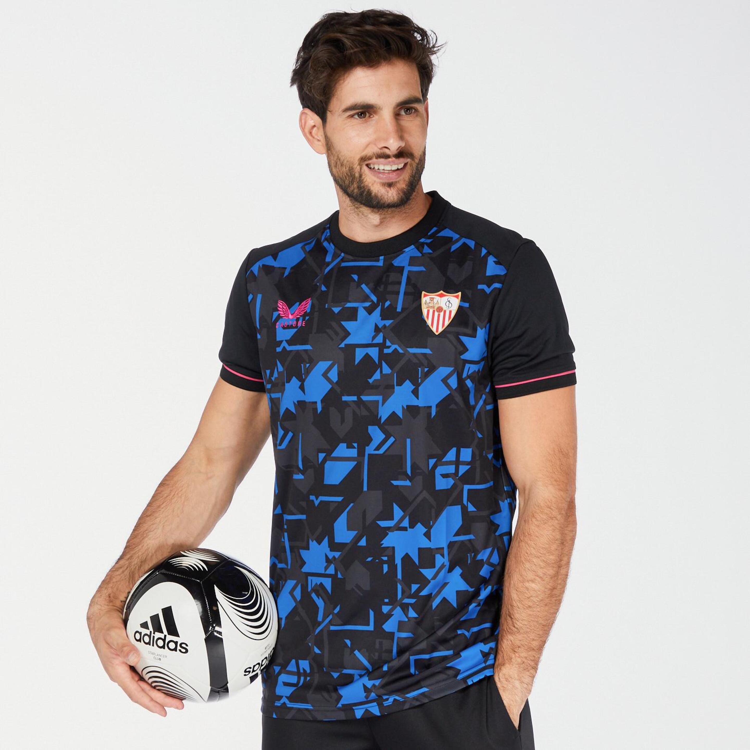 Castore Sevilla - Negro - Camiseta Fútbol Hombre