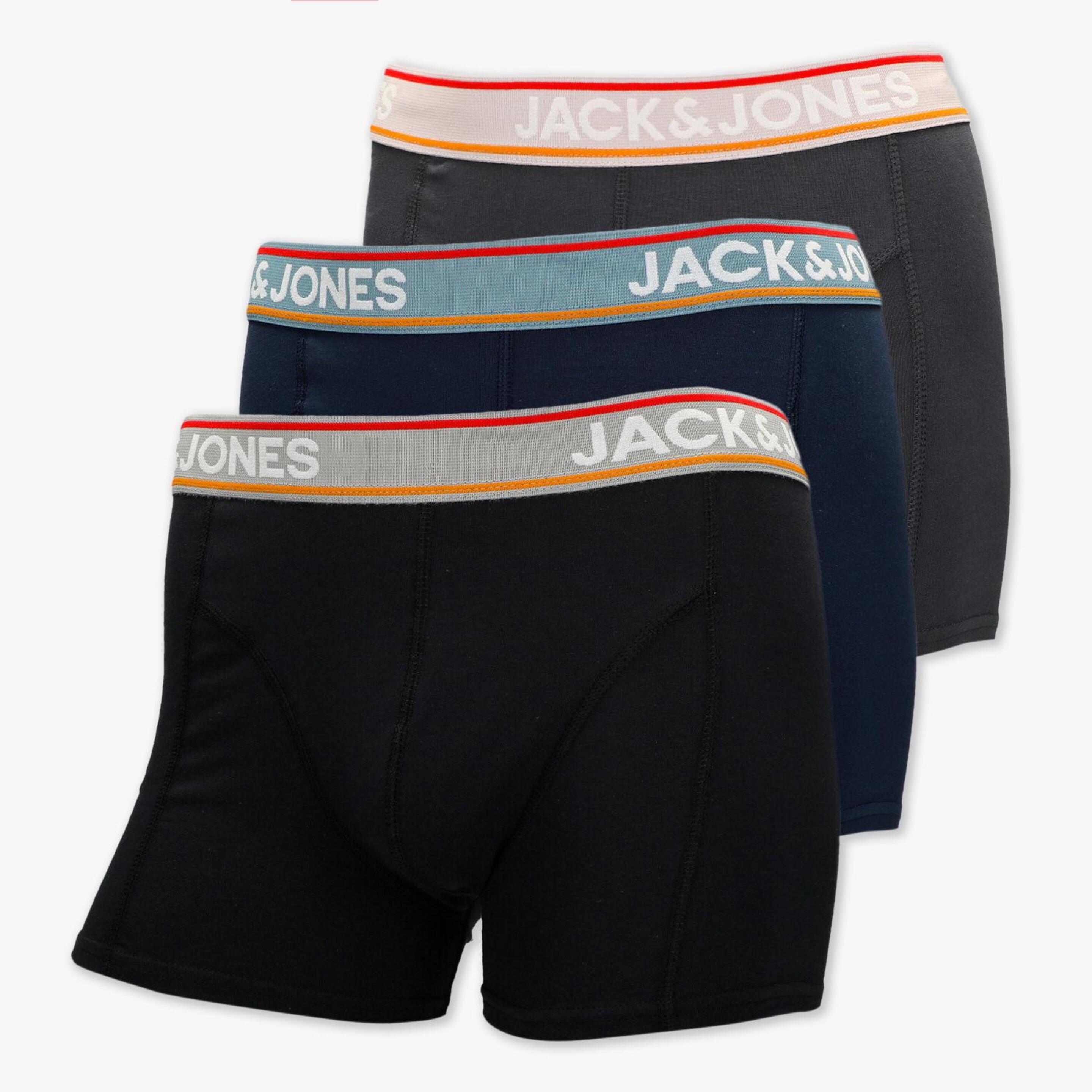 Jack & Jones Jackylo - gris - Pack 3 Boxers Homem