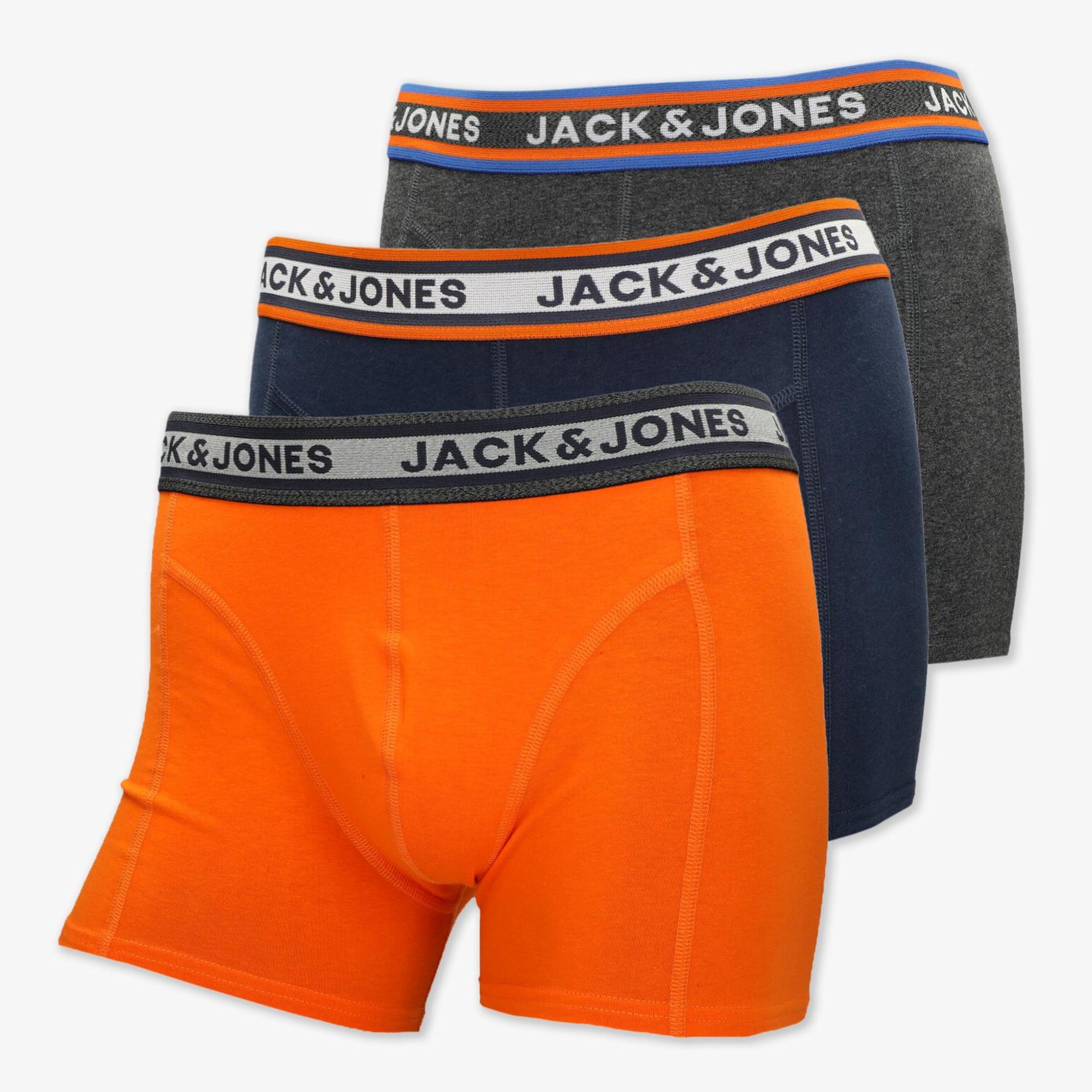 Jack & Jones Jacmyle - naranja - Pack 3 Boxers Homem
