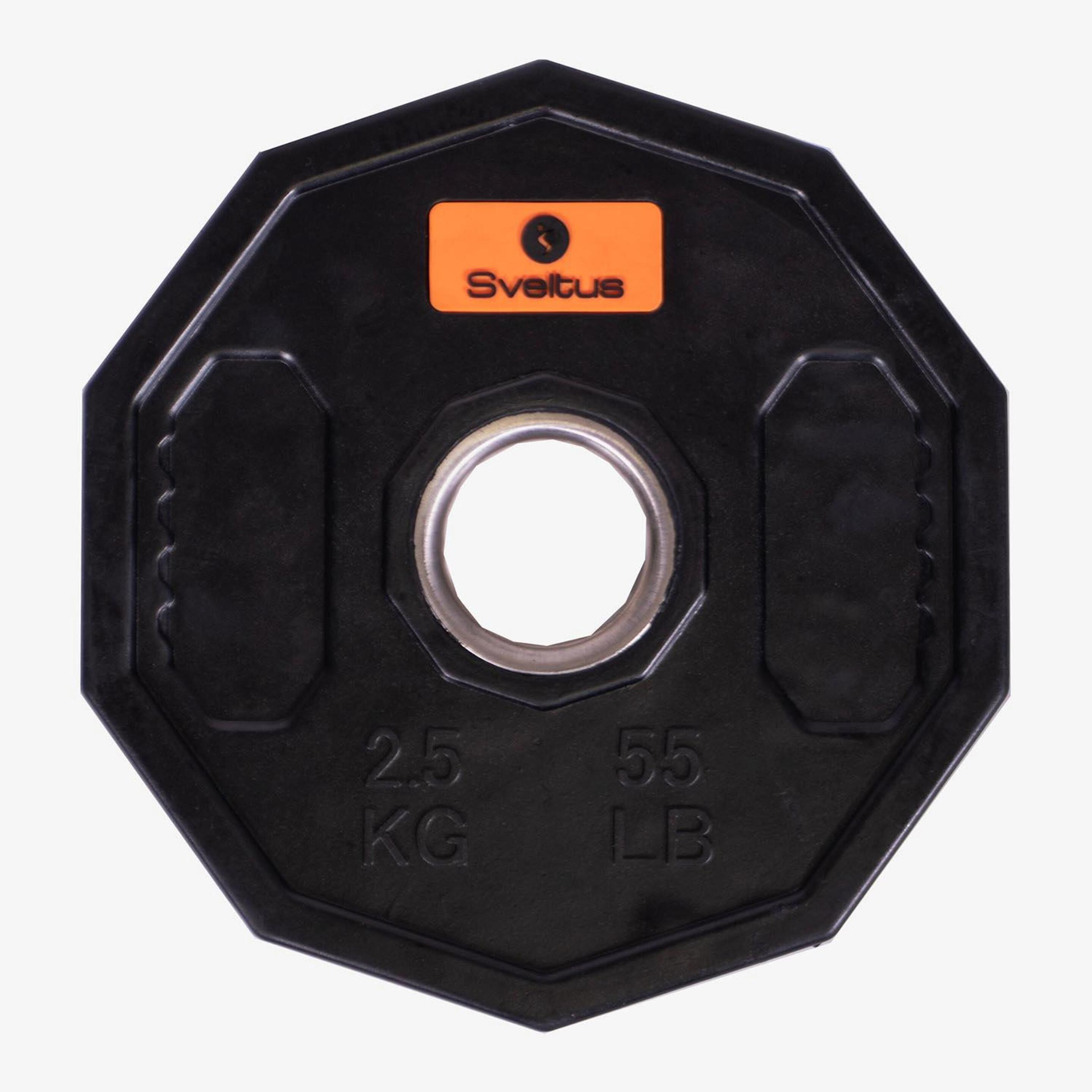 Disco Olímpico Bumper - negro - Disco Olímpico Ginásio 2.5kg 50mm