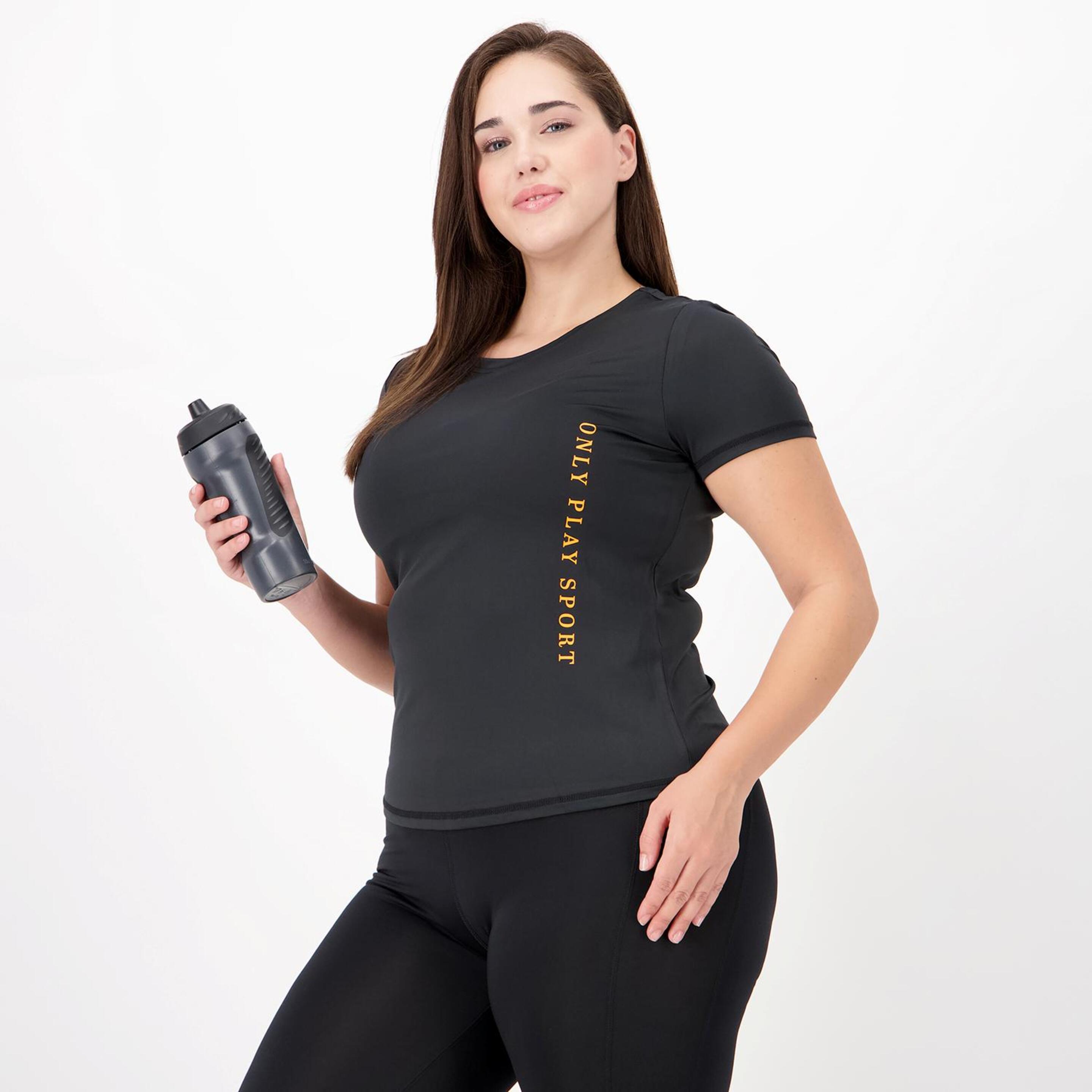 Only Play Sweet - Negro - Camiseta Fitness Mujer