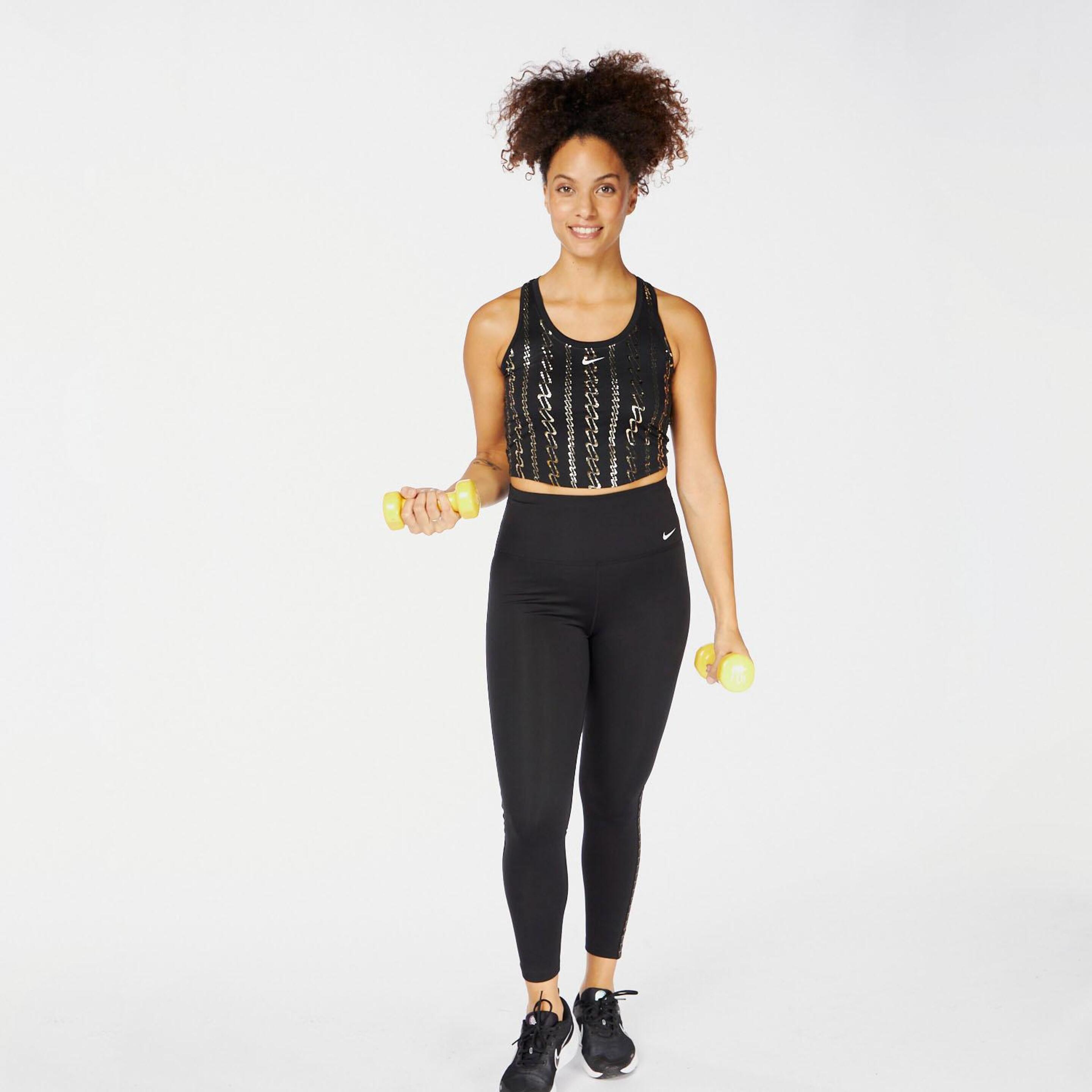 Nike One - Negro - Camiseta Fitness Mujer