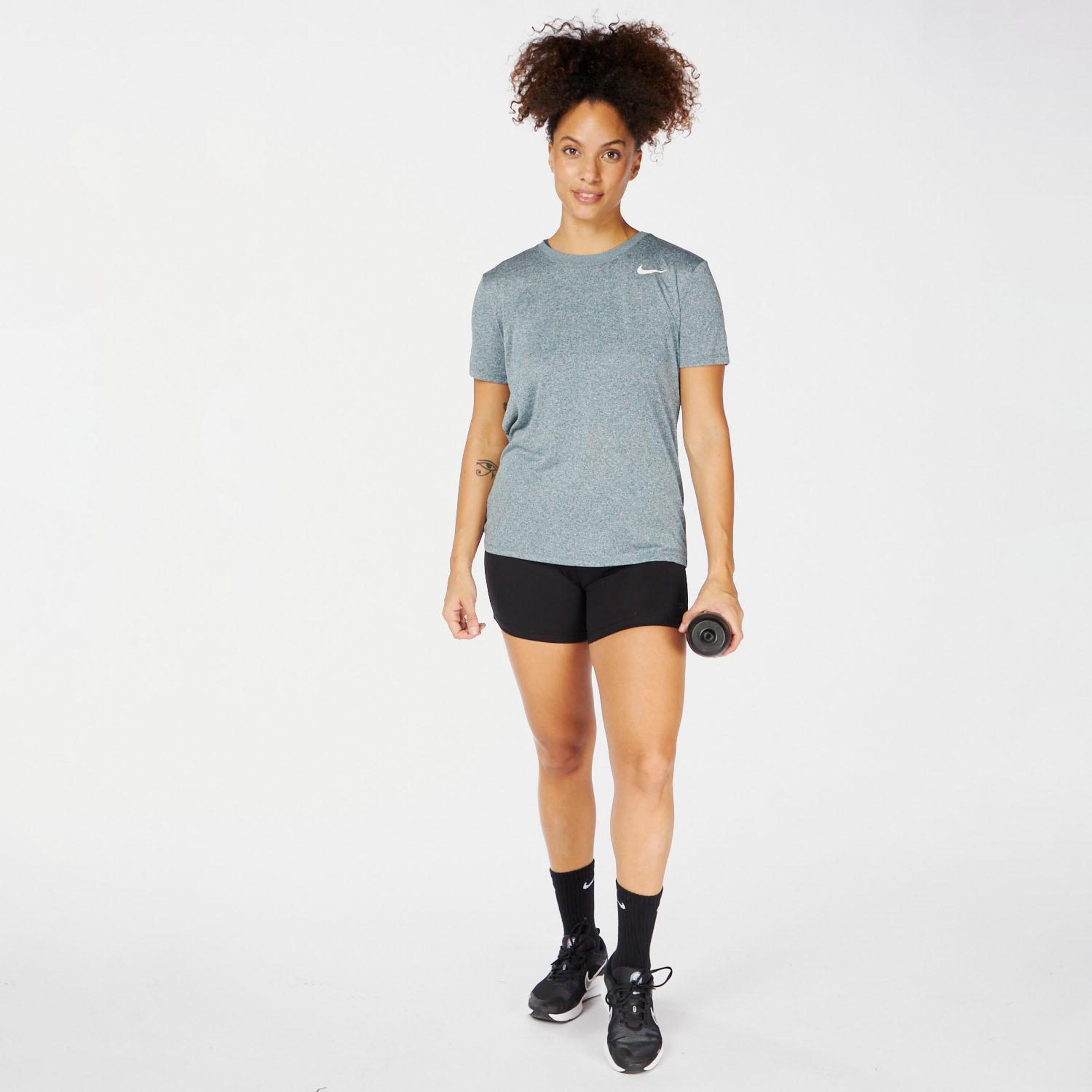 Nike Legend Crew - Gris - Camiseta Running Mujer