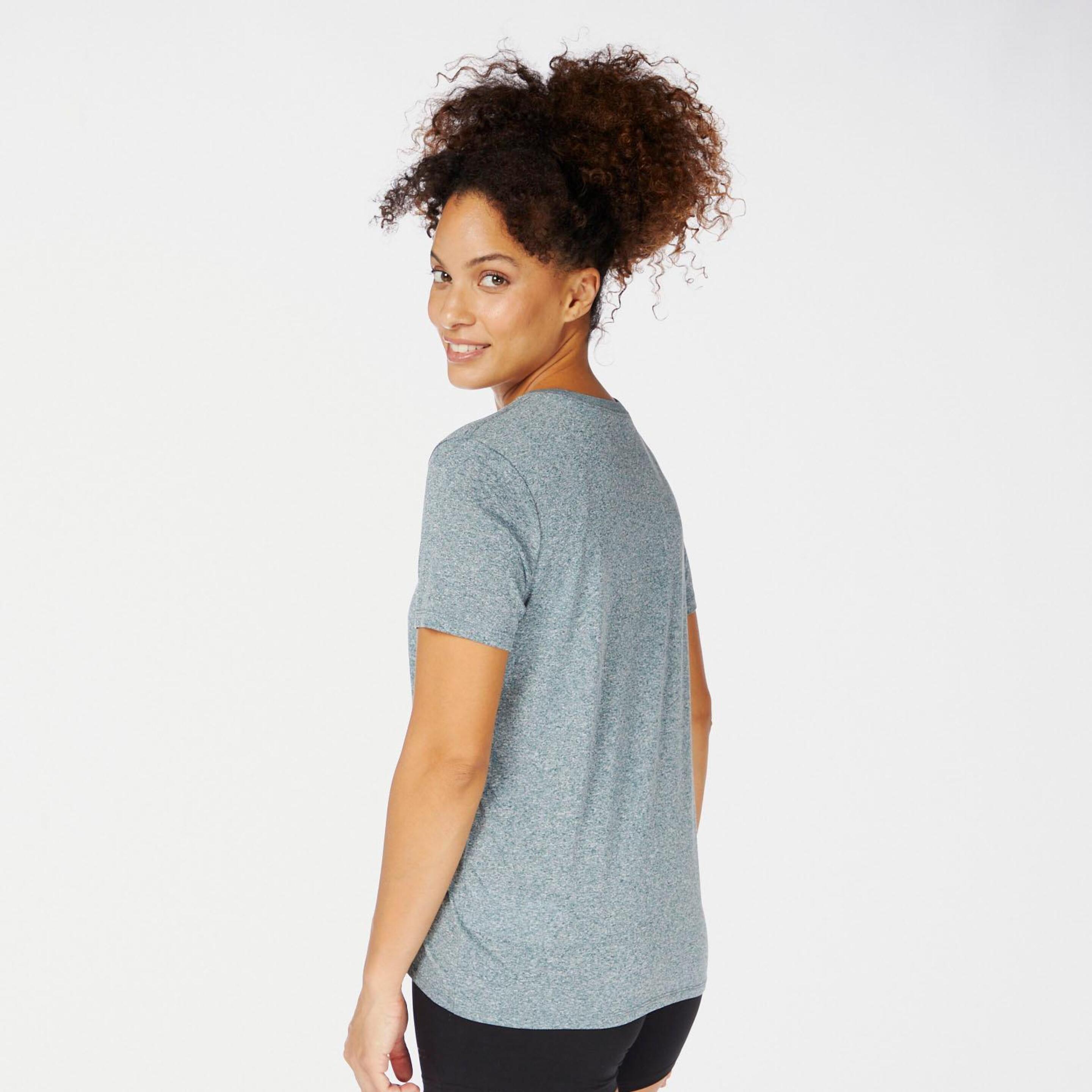 Nike Legend Crew - Gris - Camiseta Running Mujer