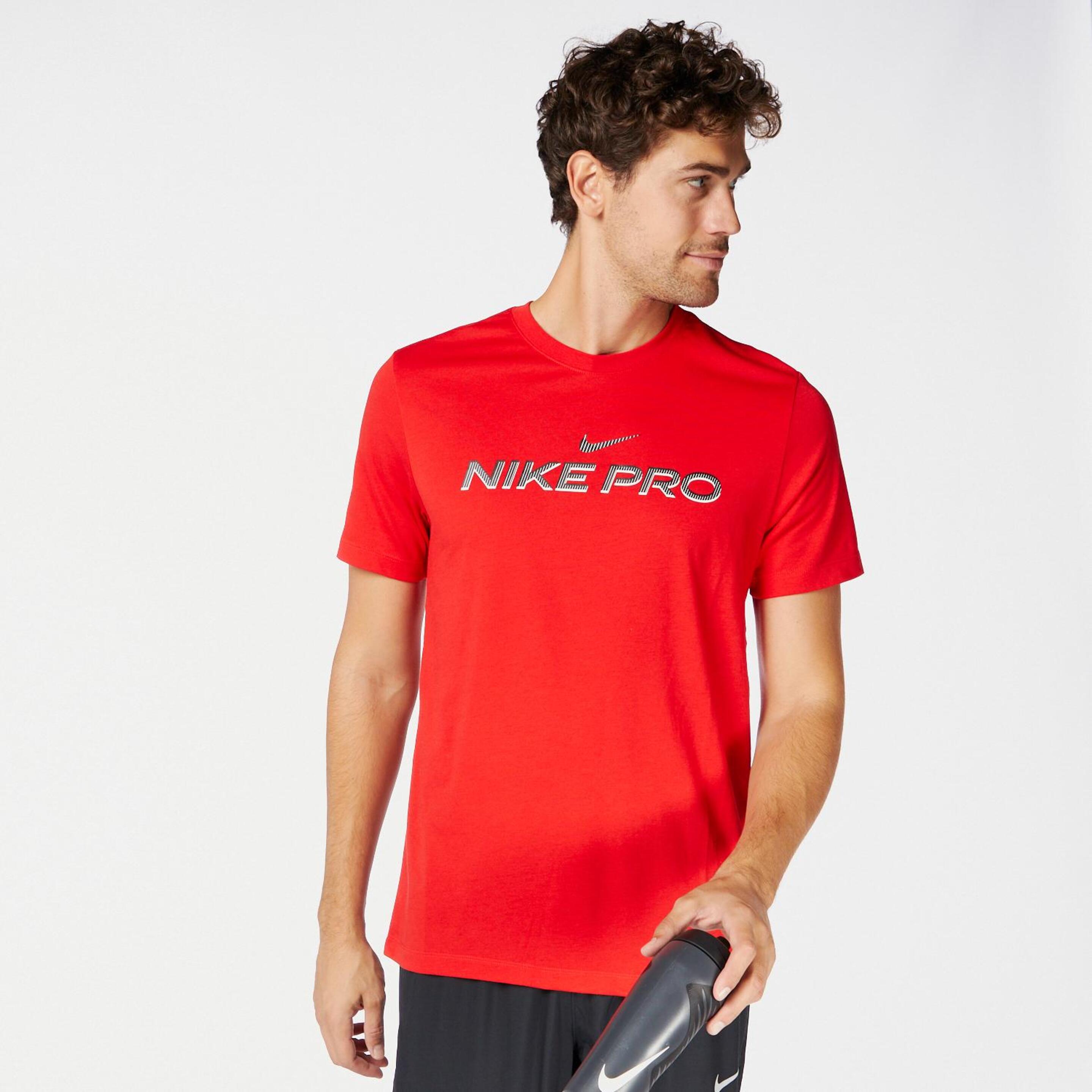 Nike Pro Dri-fit - rojo - Camiseta Running Hombre