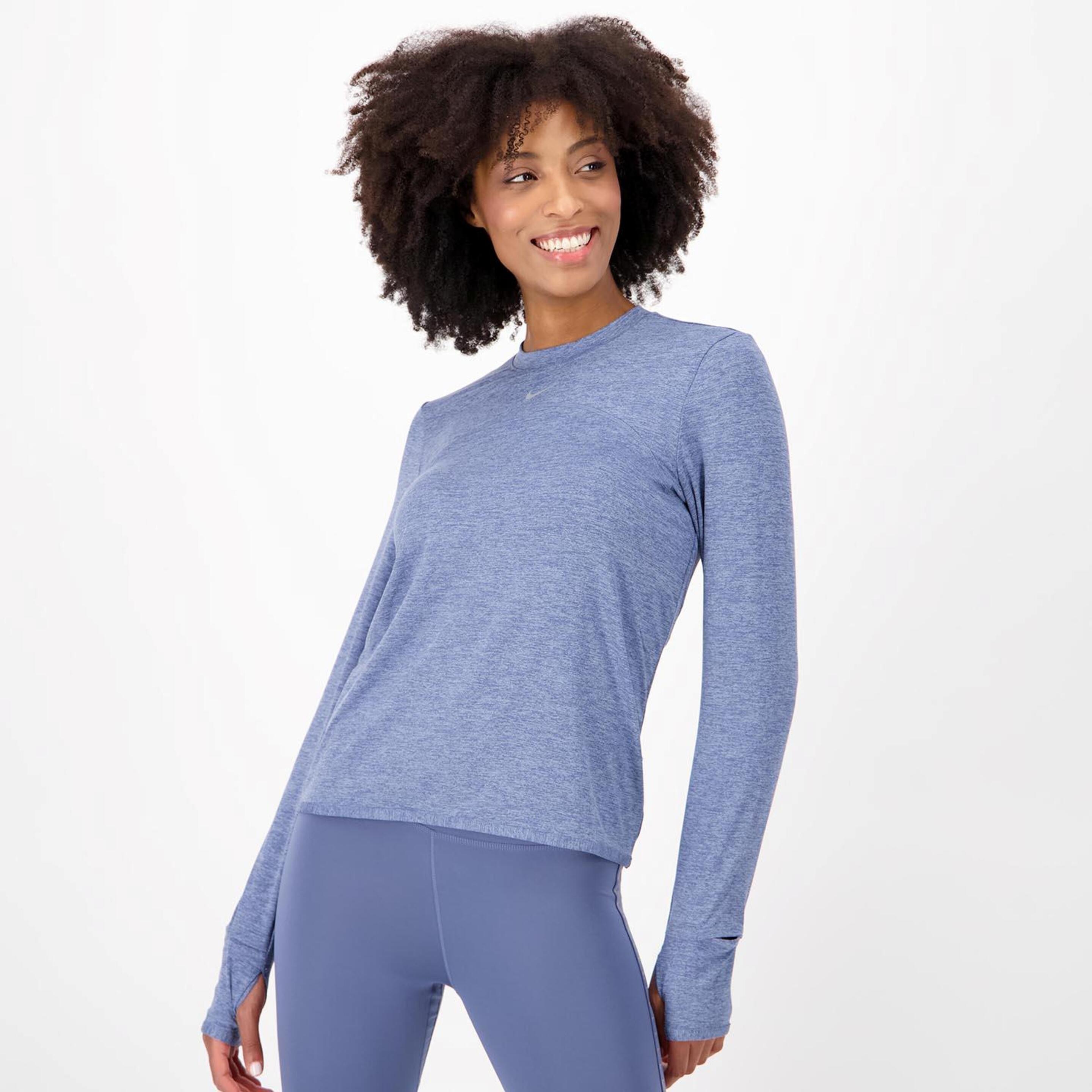 Nike Swoosh - azul - Camiseta Running Mujer