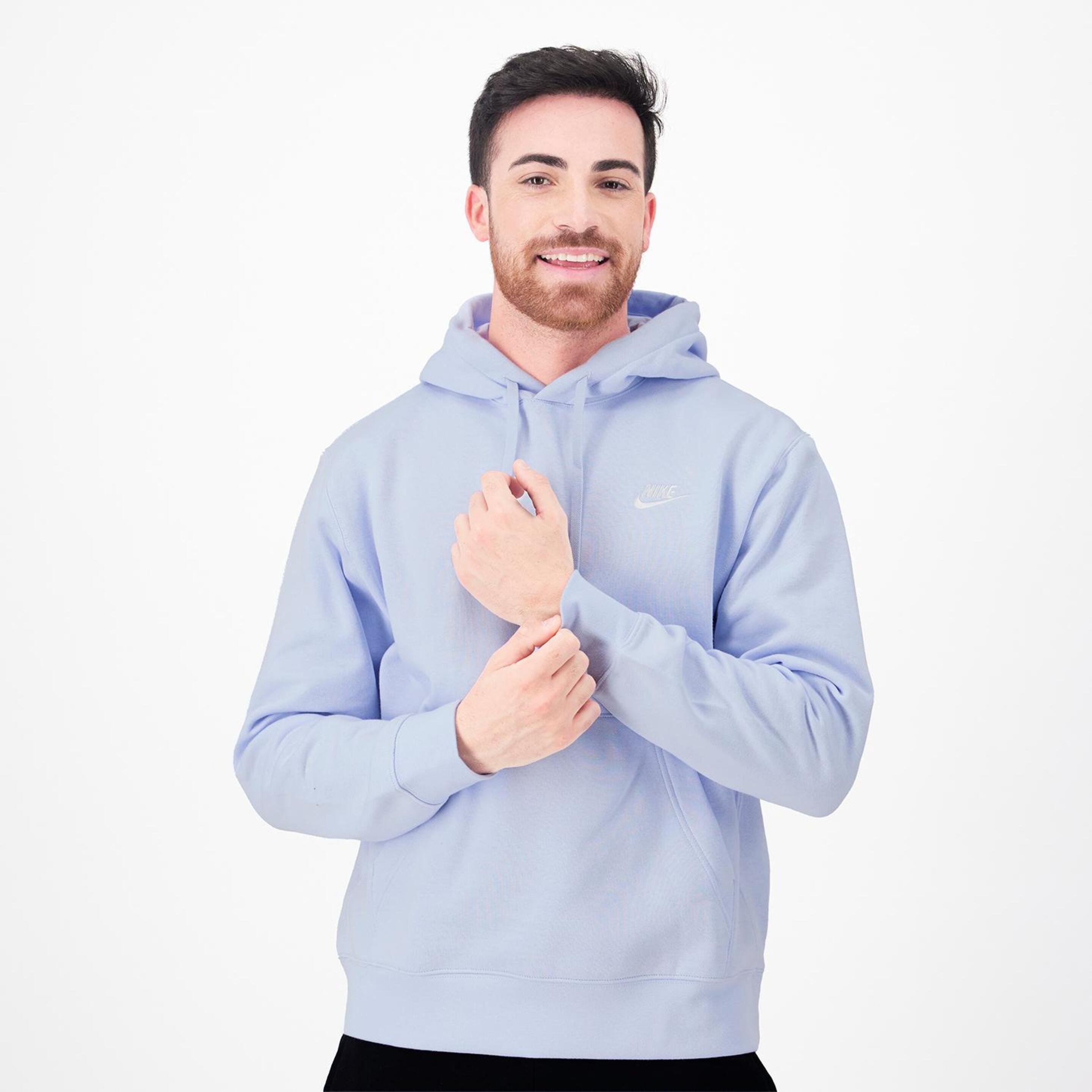 Nike Club - gris - Sweatshirt Capuz Homem
