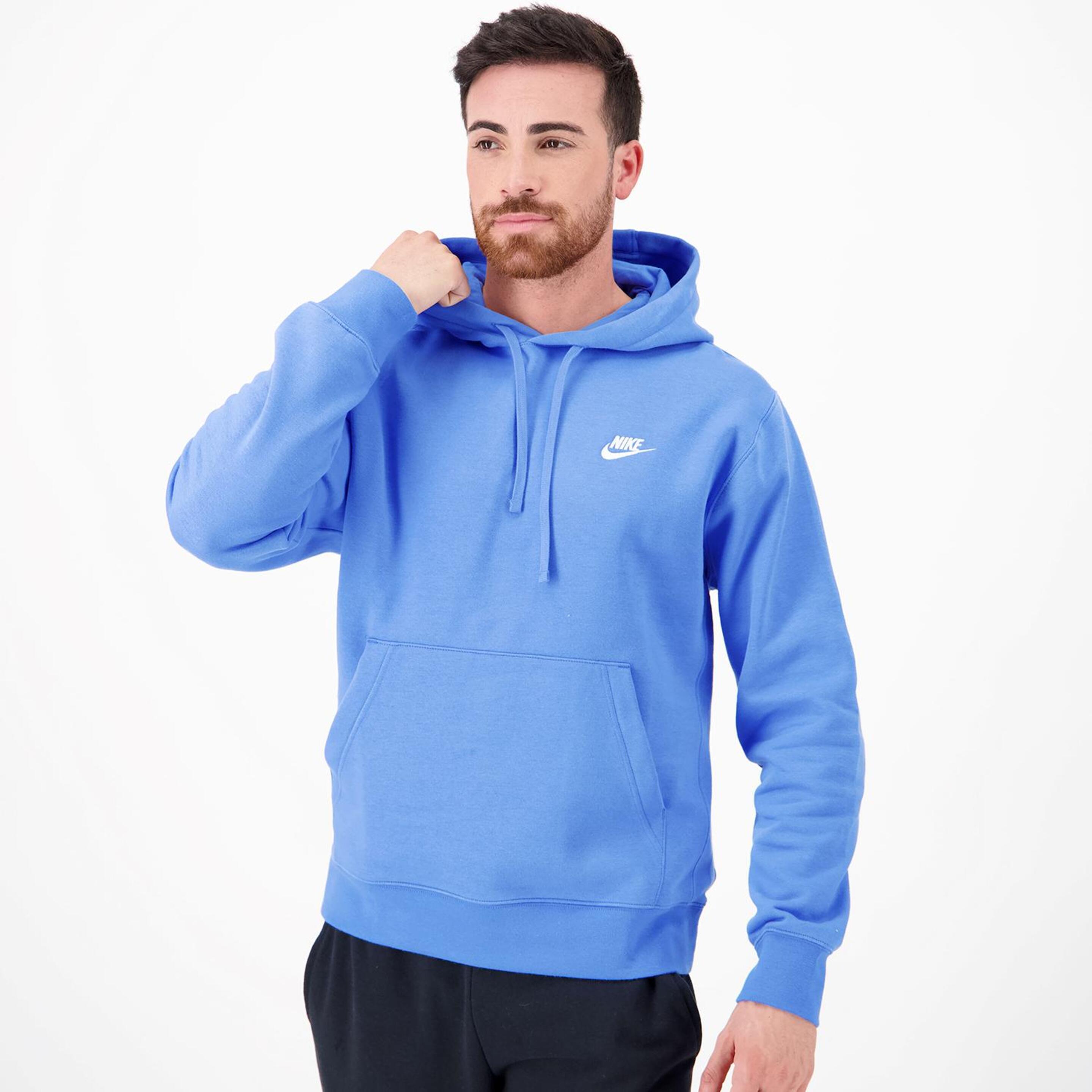 Nike Club - morado - Sweatshirt Capuz Homem