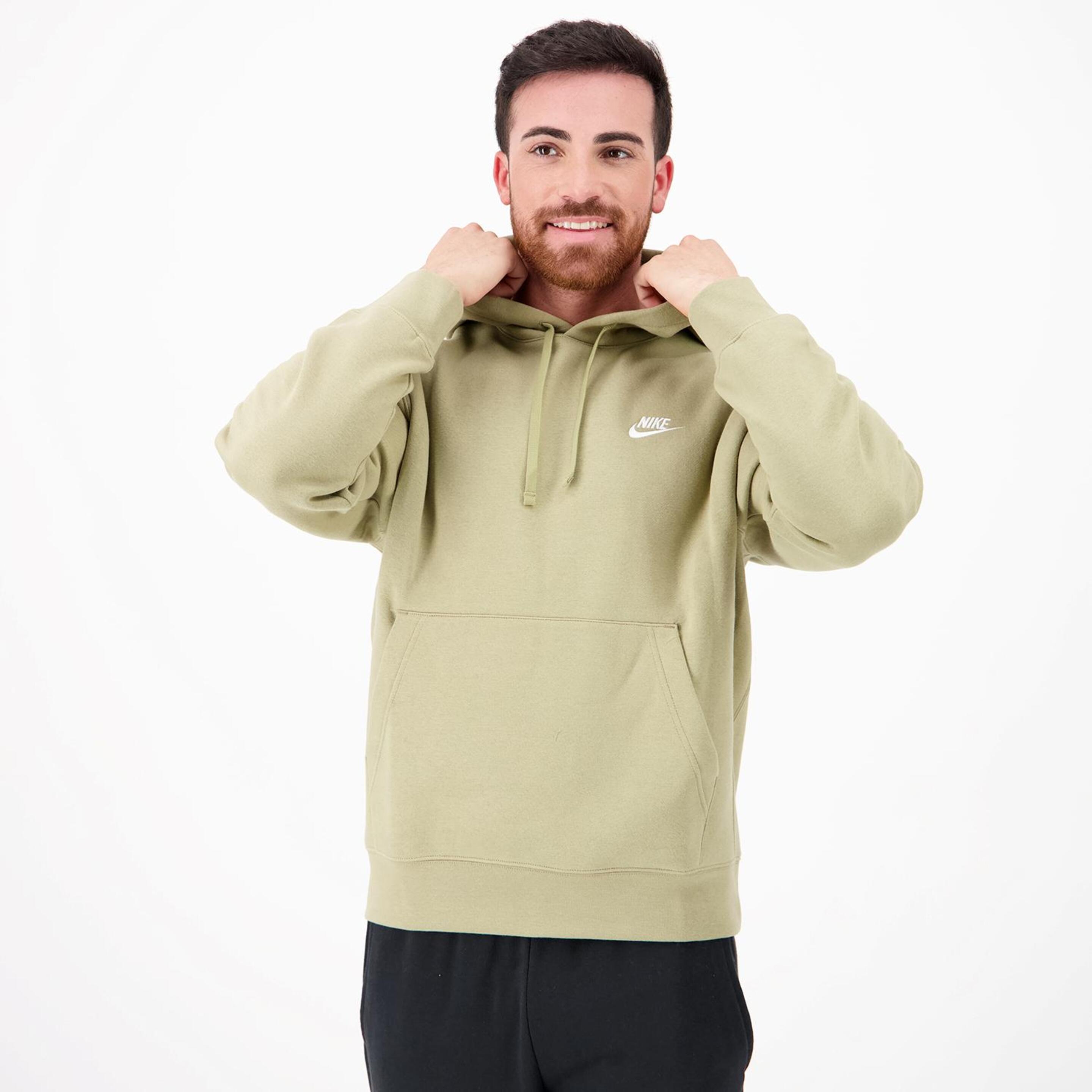 Nike Club - verde - Sweatshirt Capuz Homem