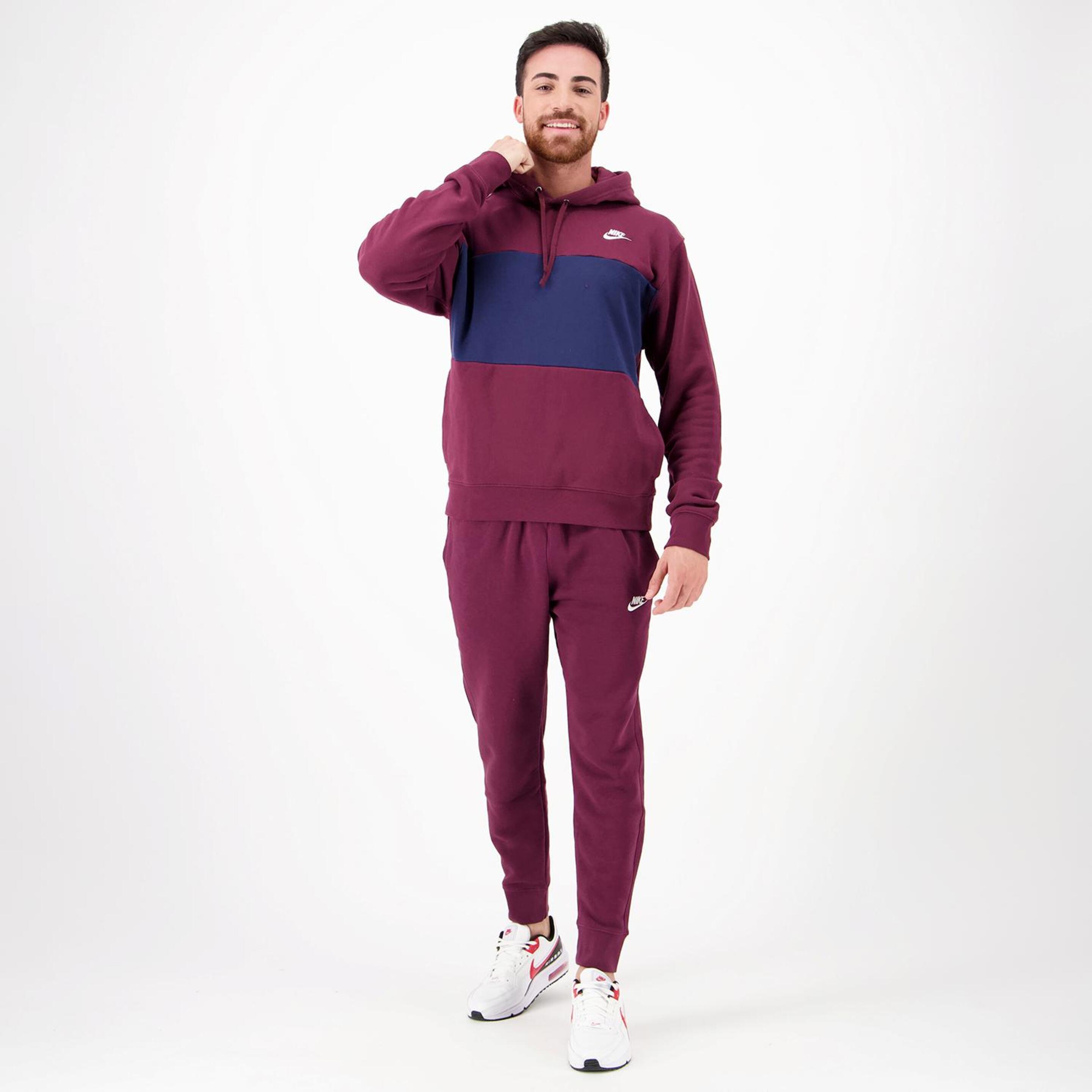 Nike Block - Vermelho - Sweatshirt Capuz Homem | Sport Zone