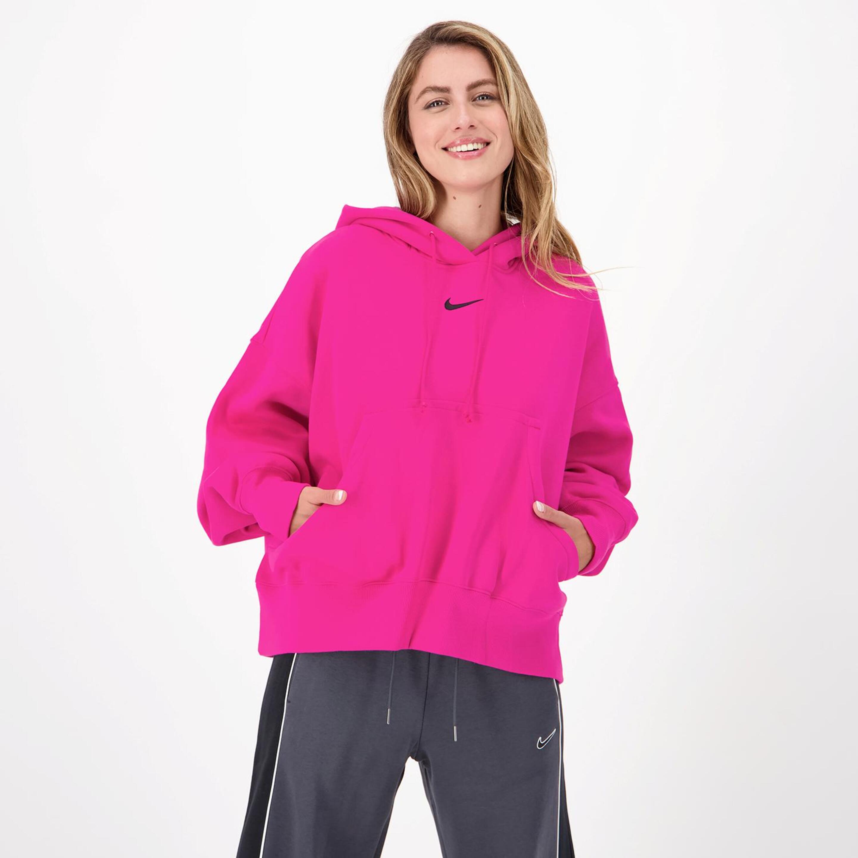 Nike Small Logo - rosa - Sudadera Capucha Mujer