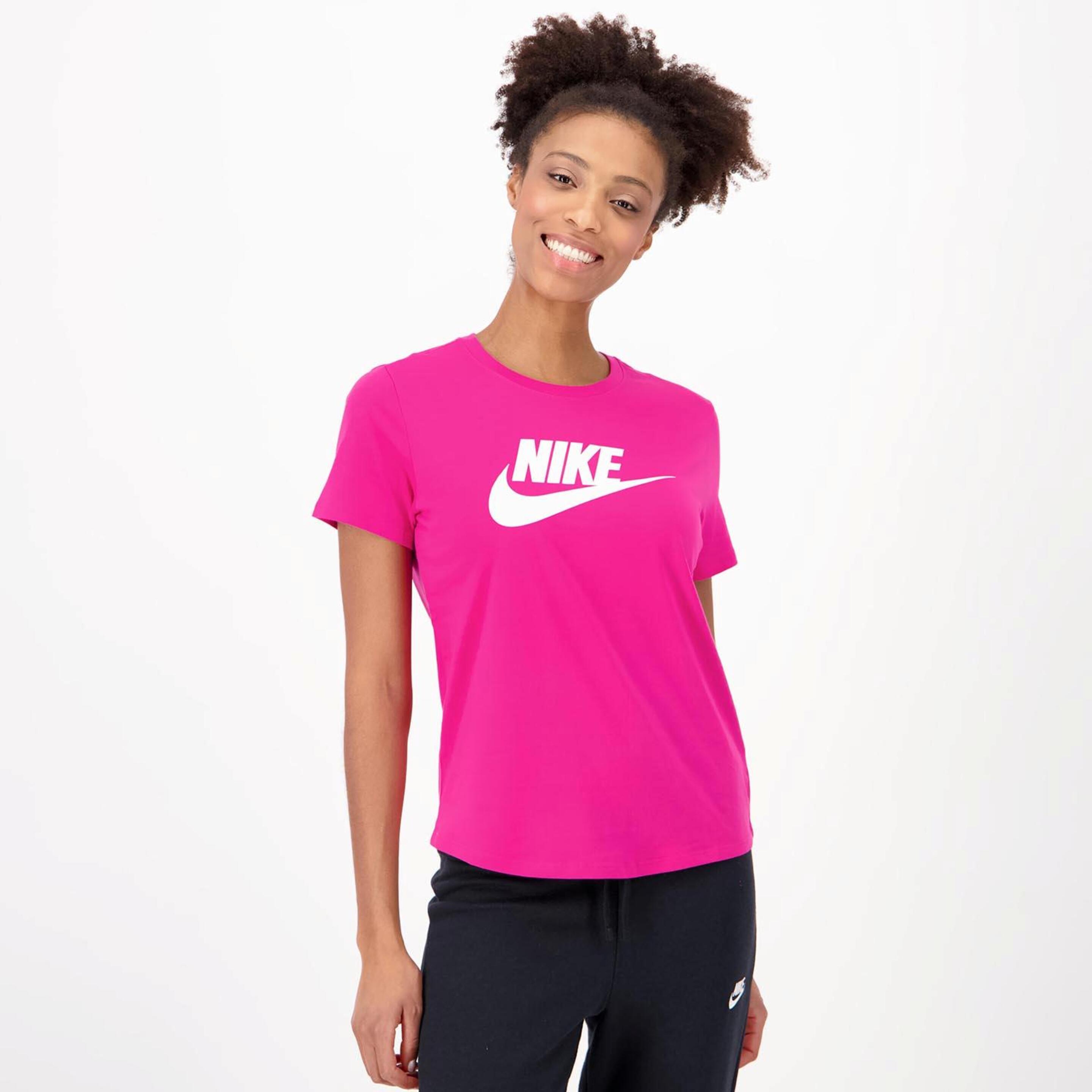 Nike Big Logo - rosa - Camiseta Mujer