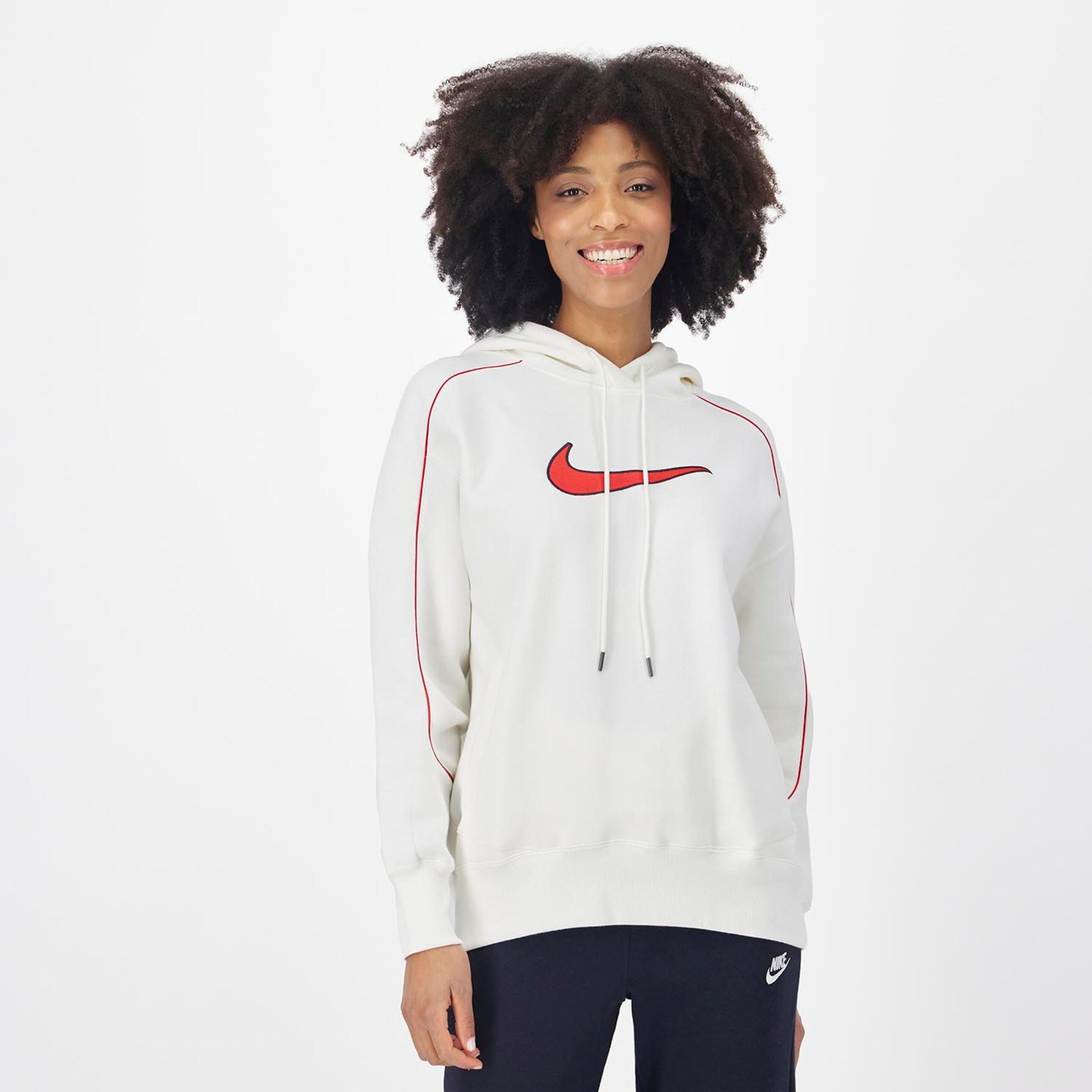 Nike Big Logo - blanco - Sudadera Capucha Mujer