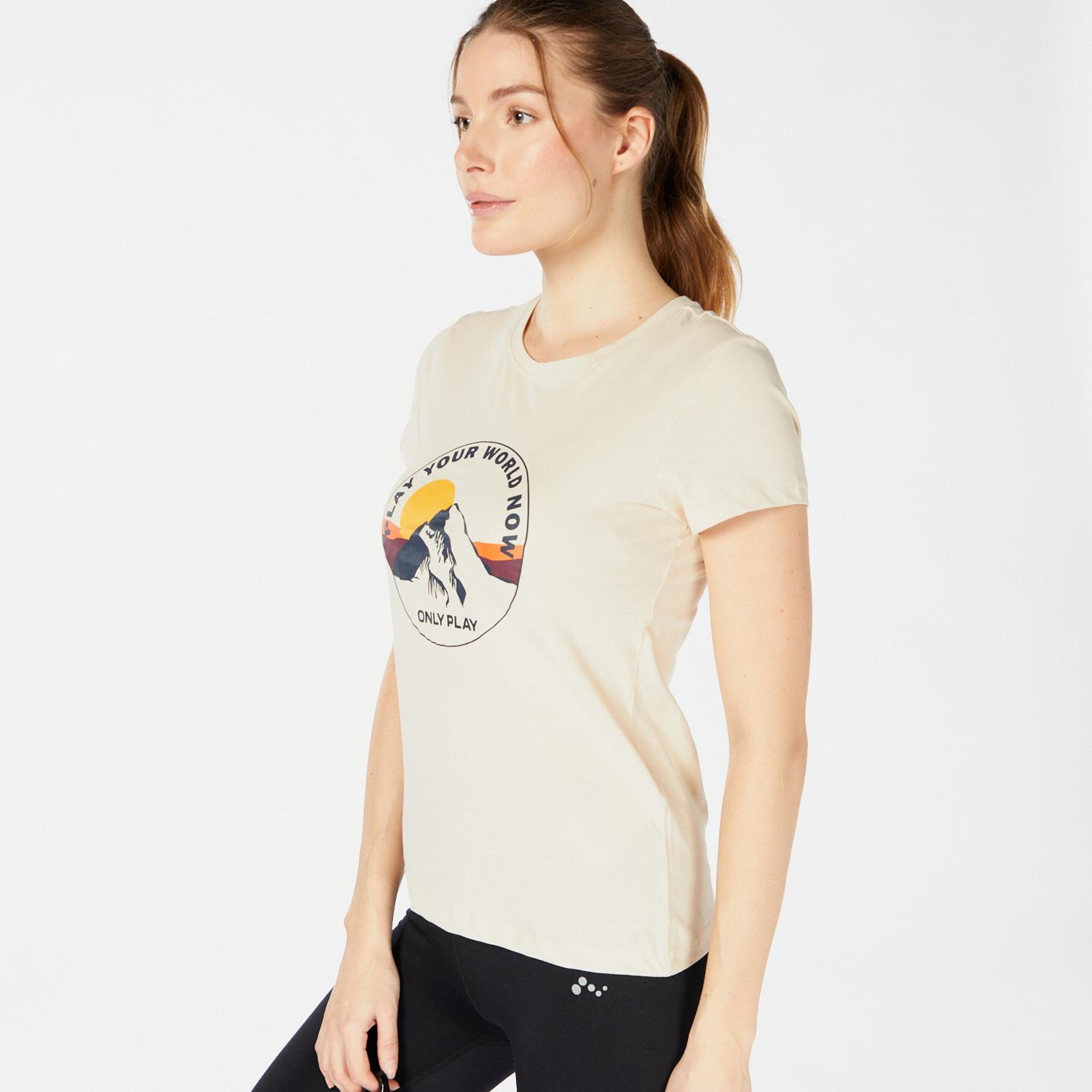 Only Play World - Blanco - Camiseta Trekking Mujer