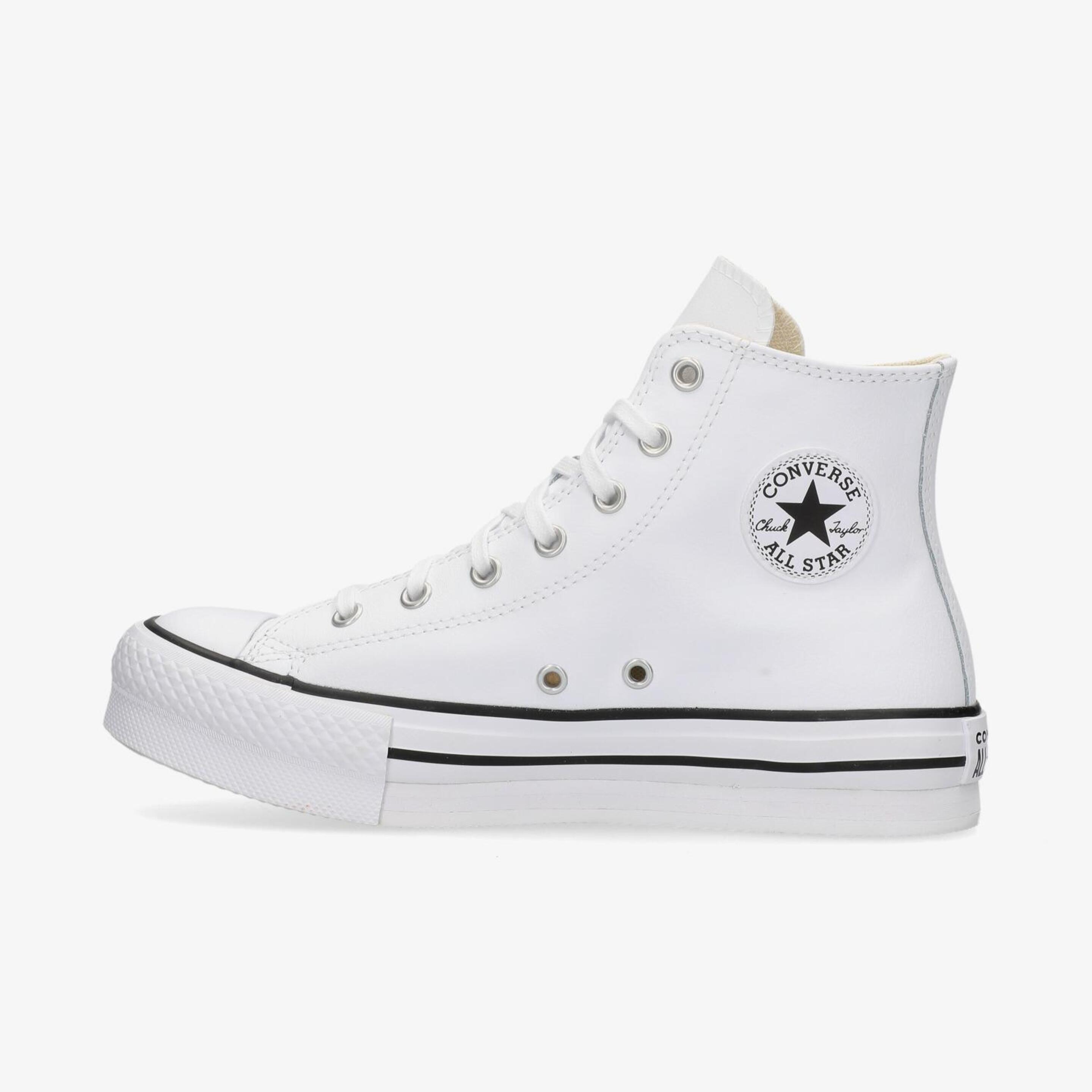 Converse Chuck Taylor All Star Leather - Blanco - Zapatillas Niña