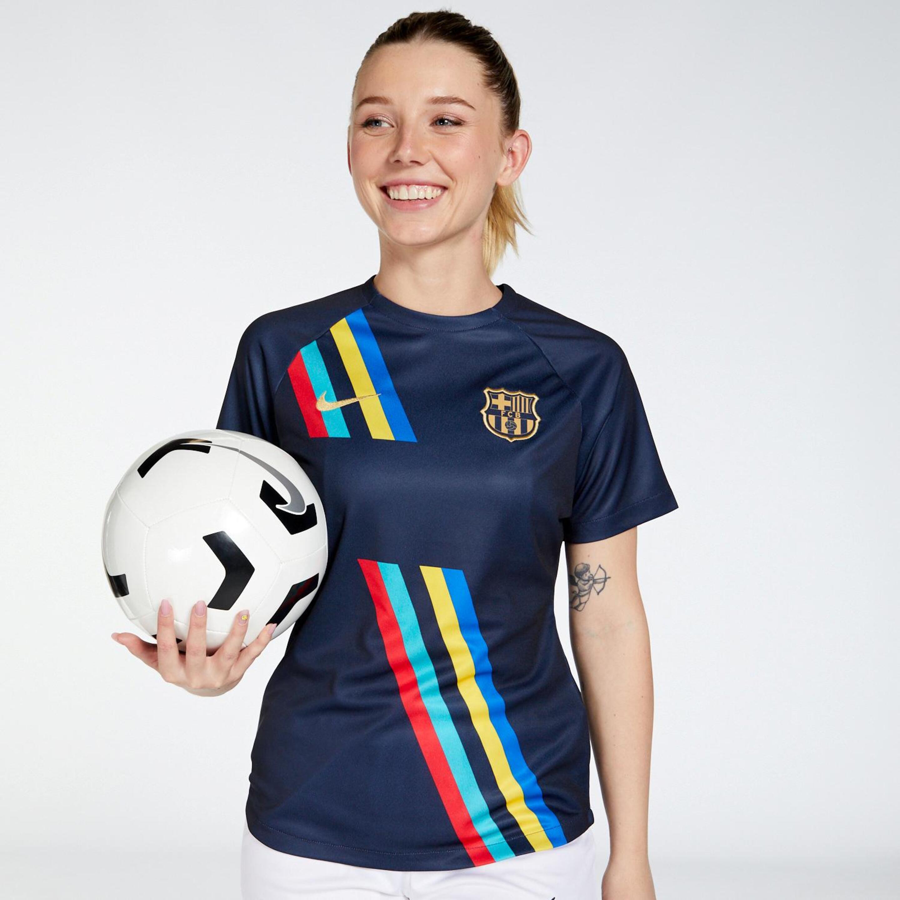 Camiseta Fc Barcelona Prematch 22/23 - azul - Fútbol Mujer