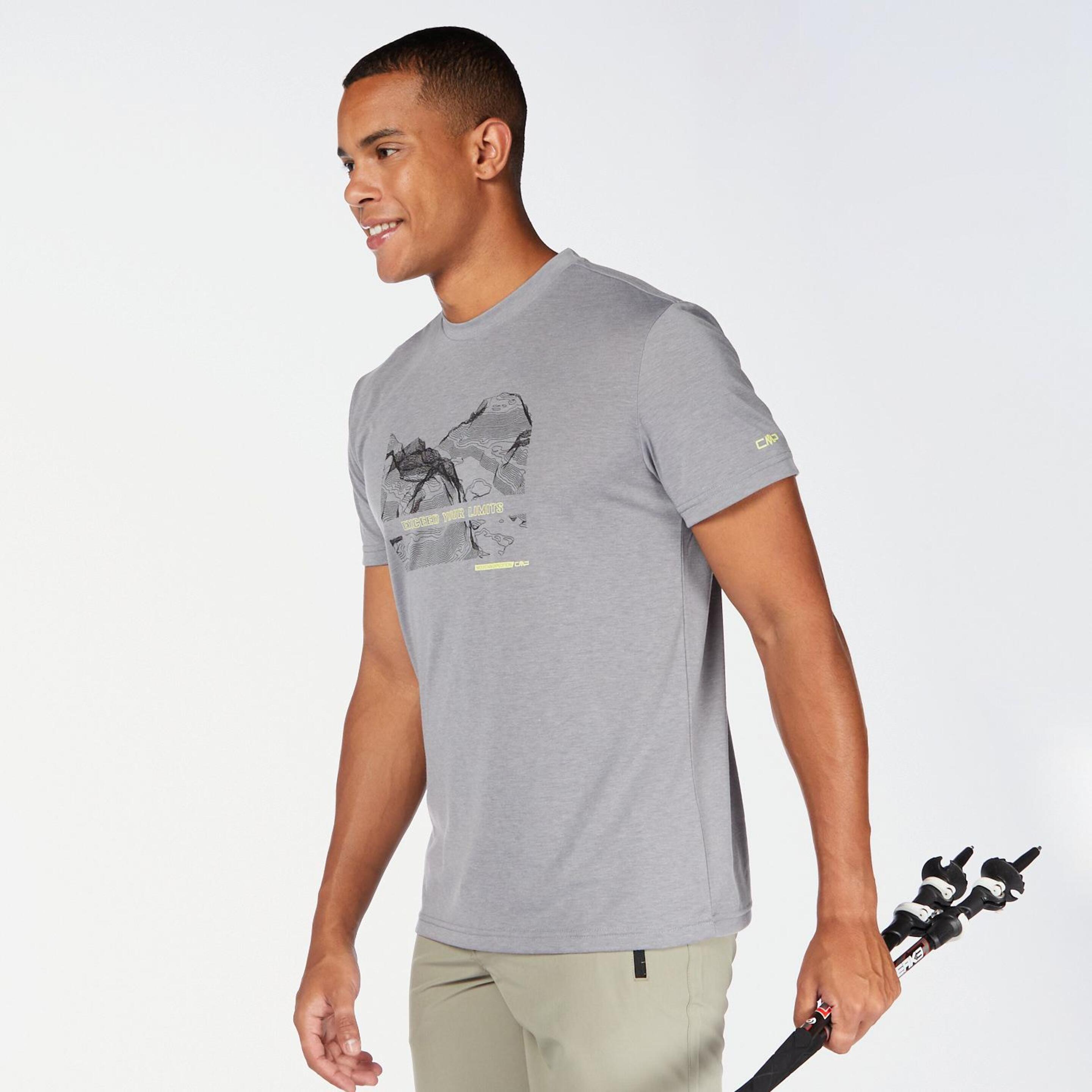 Camiseta Trekking CMP - Gris - Camiseta Hombre