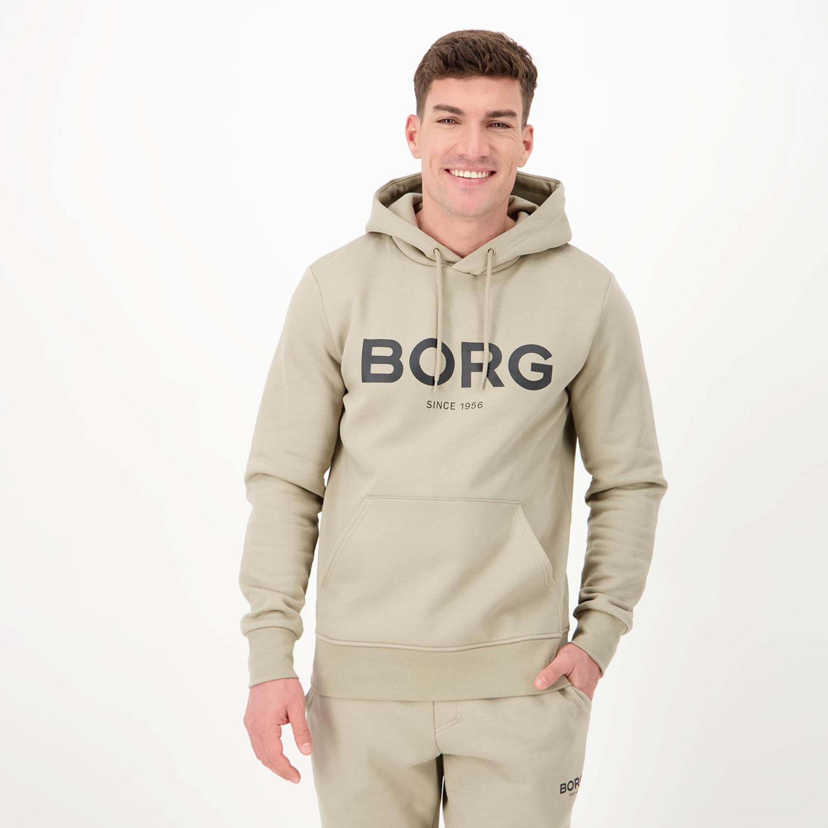 Bjorn Borg Big Logo - marron - Sweatshirt Capuz Homem