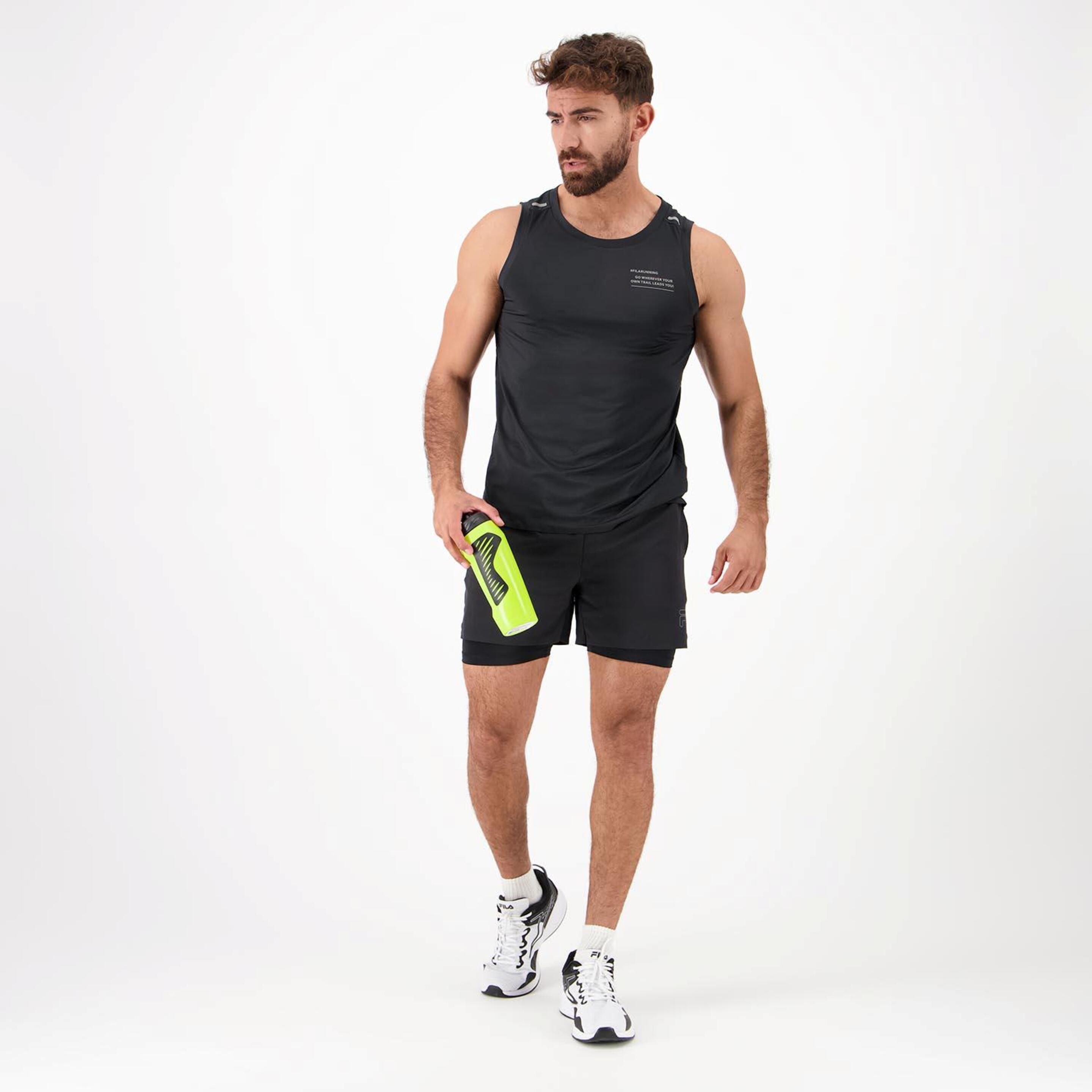 Fila Training - Negro - Camiseta Running Hombre