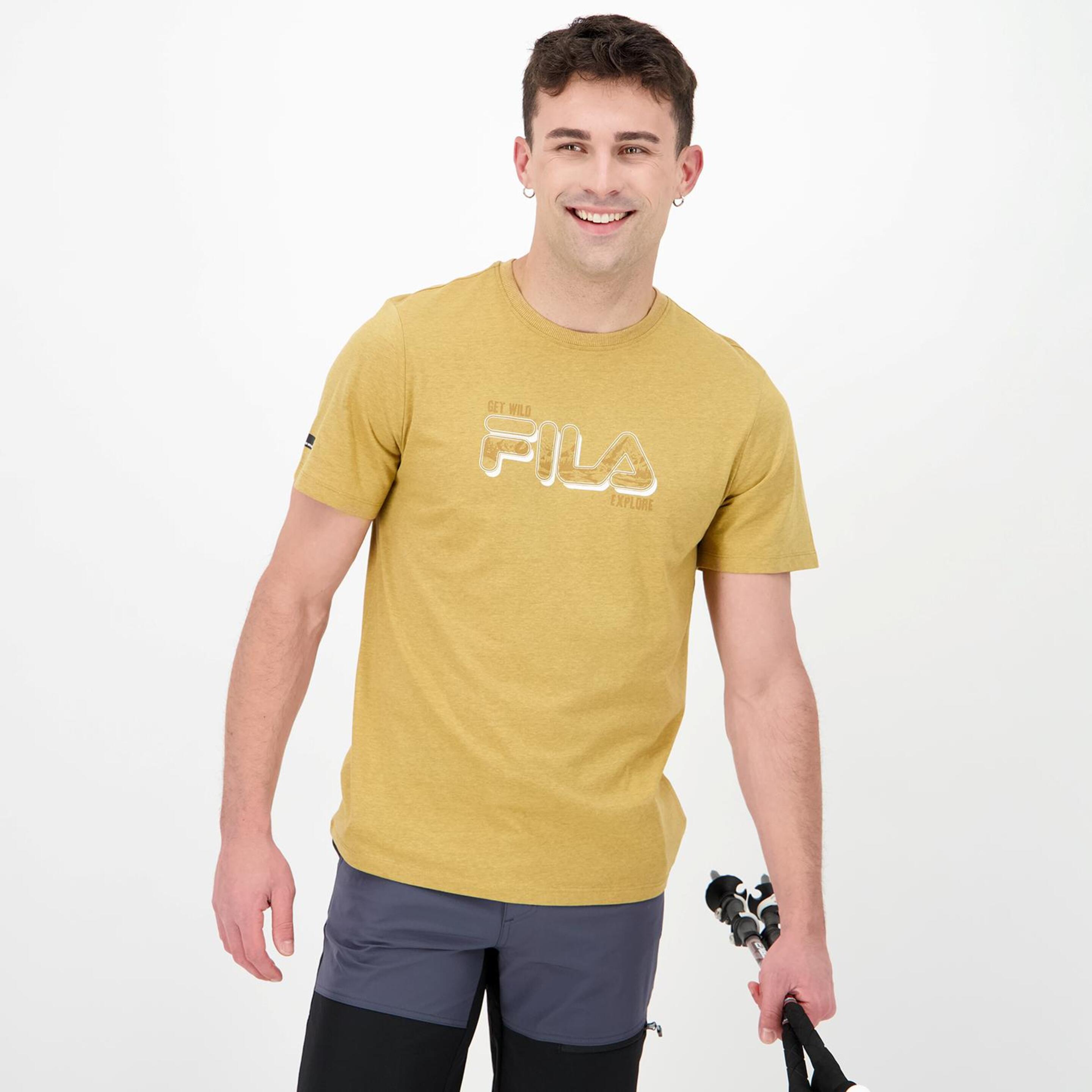 Camiseta Fila - marron - Camiseta Trekking Hombre