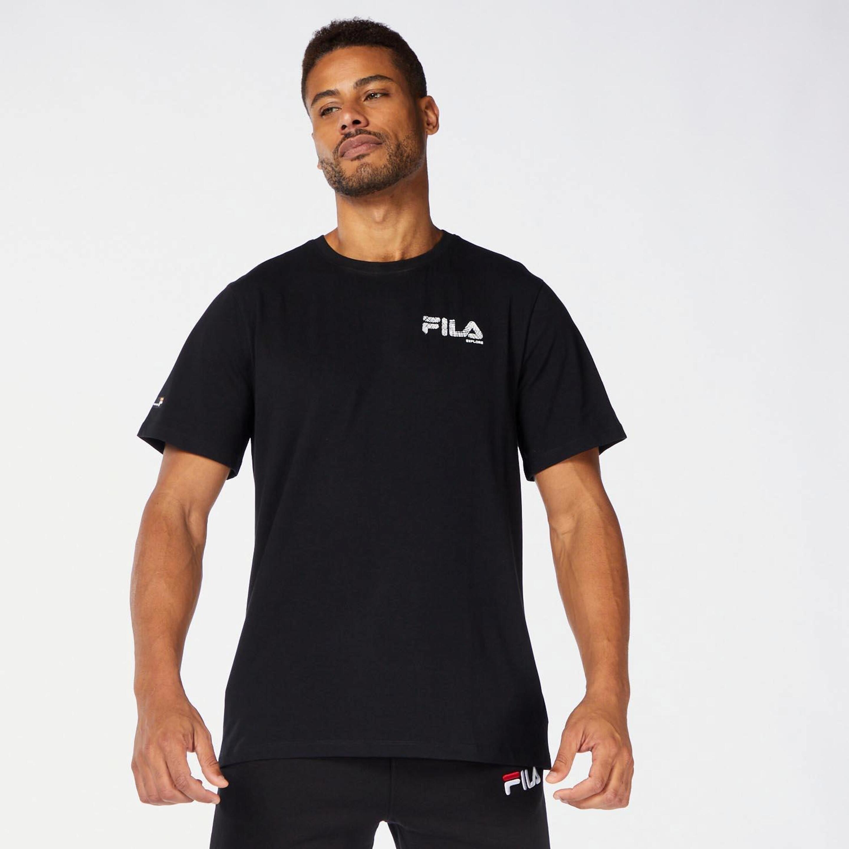 T-shirt Fila - negro - T-shirt Trekking Homem