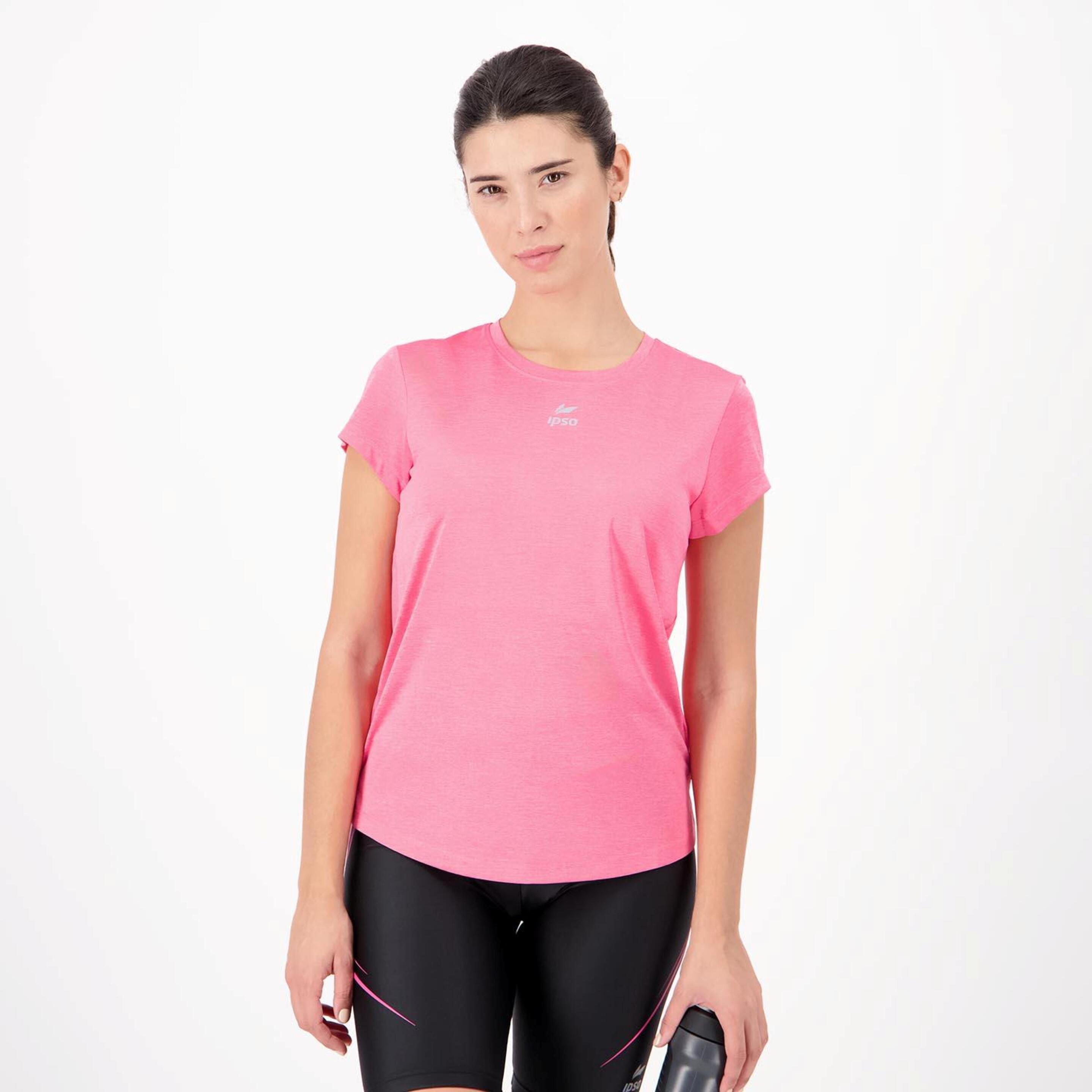 Ipso Combi - Fucsia - Camiseta Running Mujer