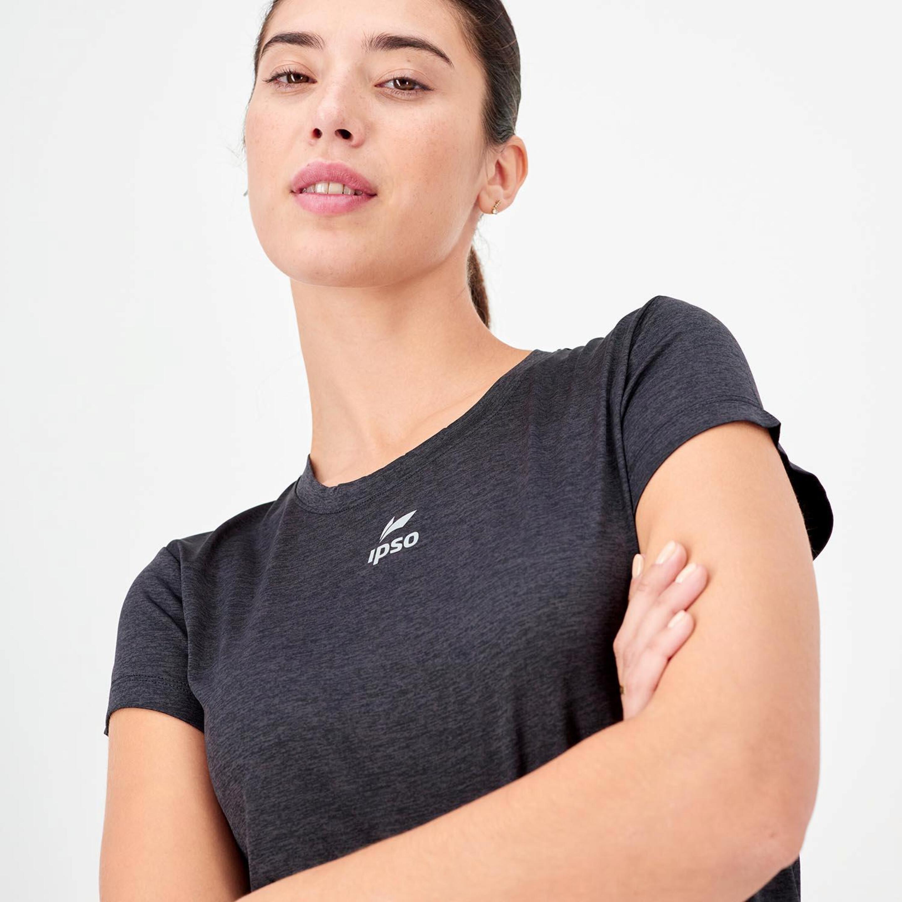 Ipso Combi - Negro - Camiseta Running Mujer