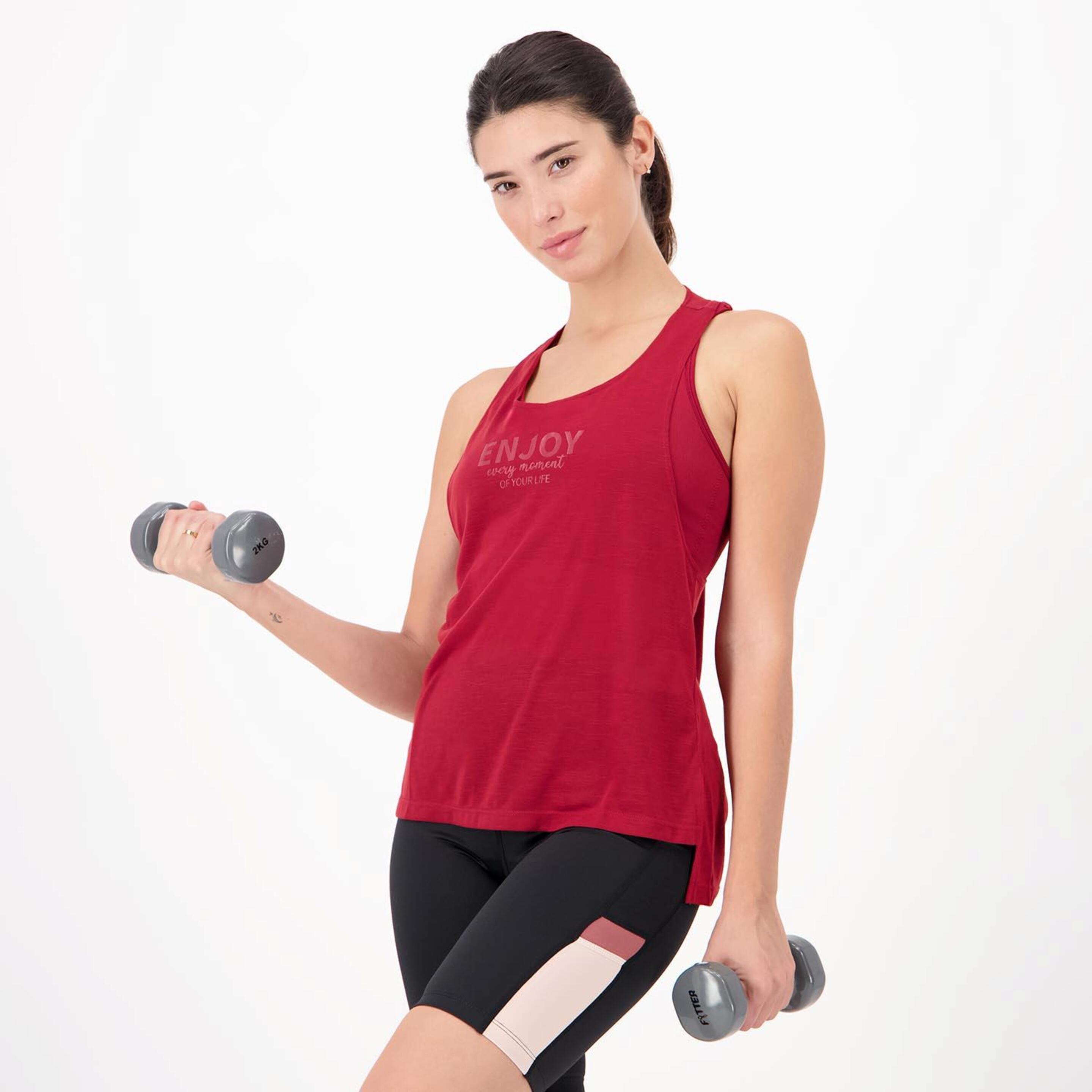 Doone Supportive 2 - Rojo - Camiseta Fitness Mujer  | Sprinter