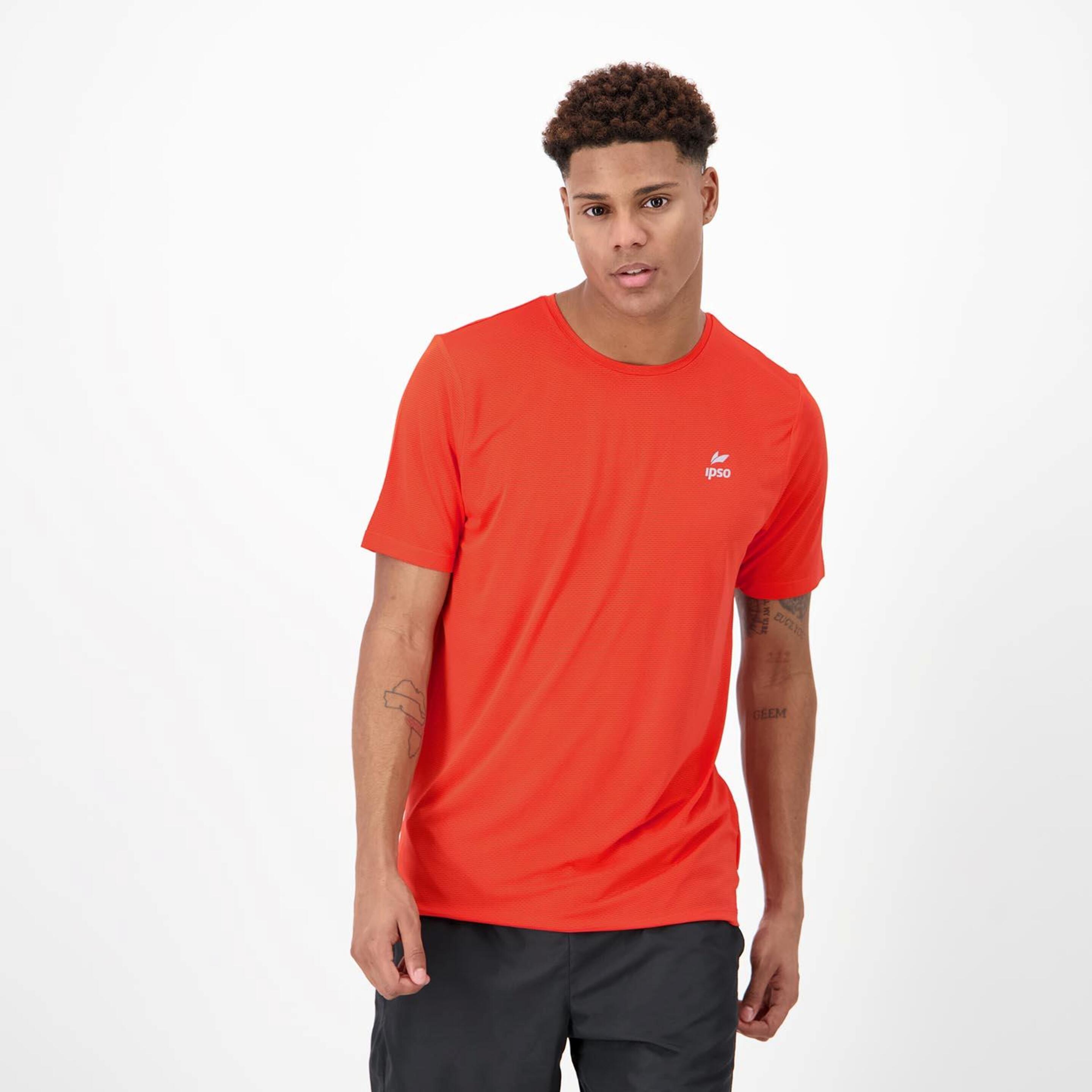 Ipso Basic - rojo - T-shirt Running Homem