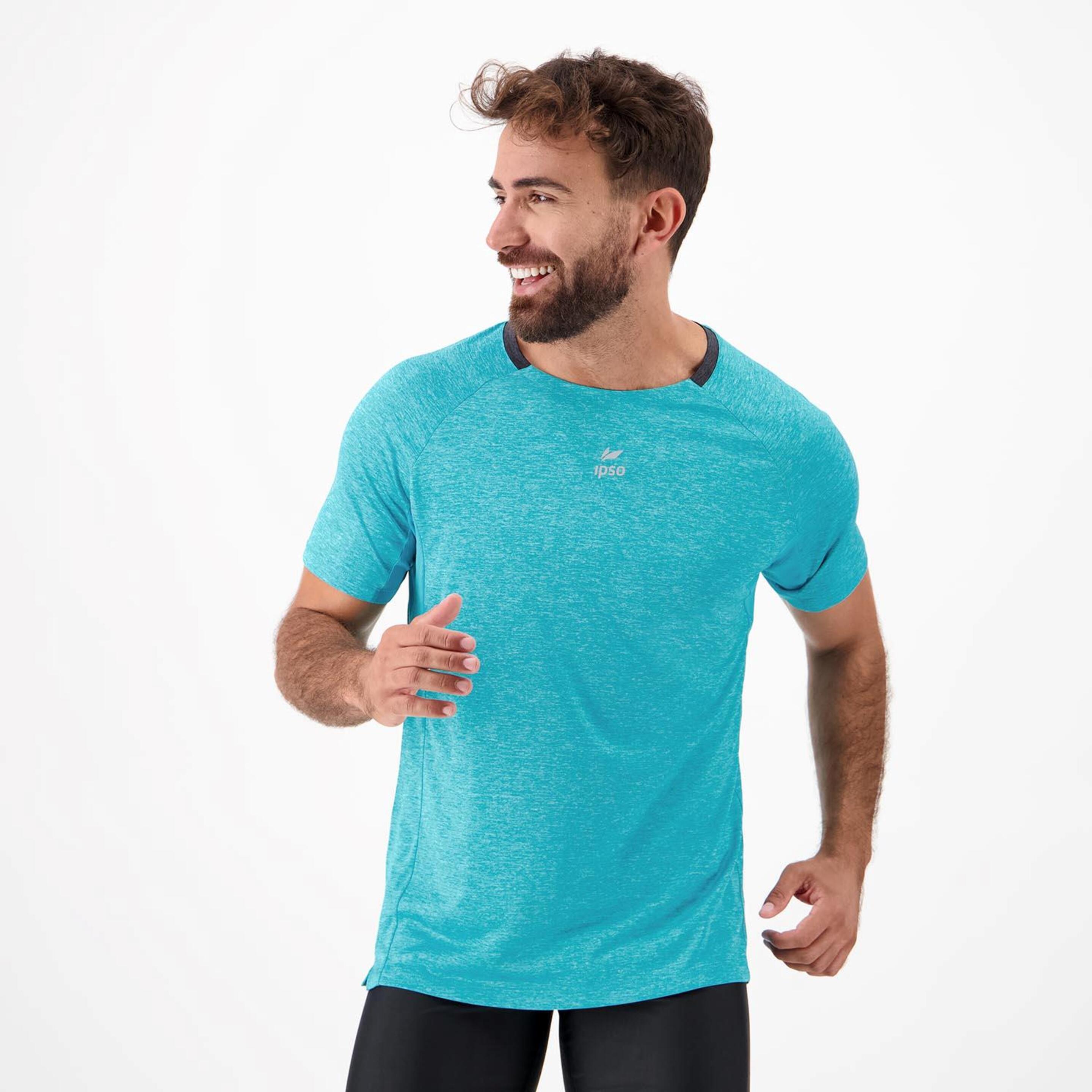 Ipso Combi 2 - azul - T-shirt Running Homem