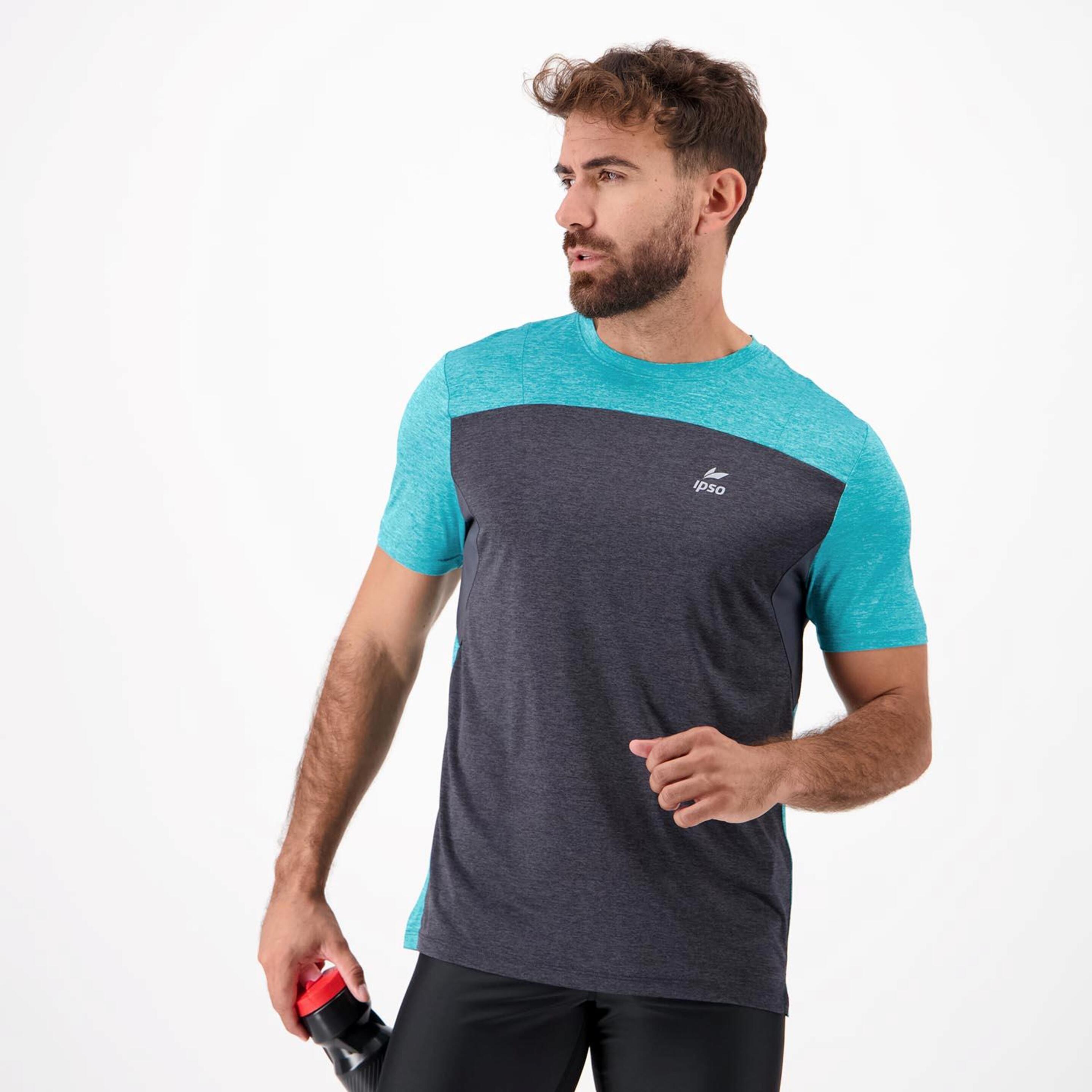 Ipso Combi 2 - gris - T-shirt Running Homem