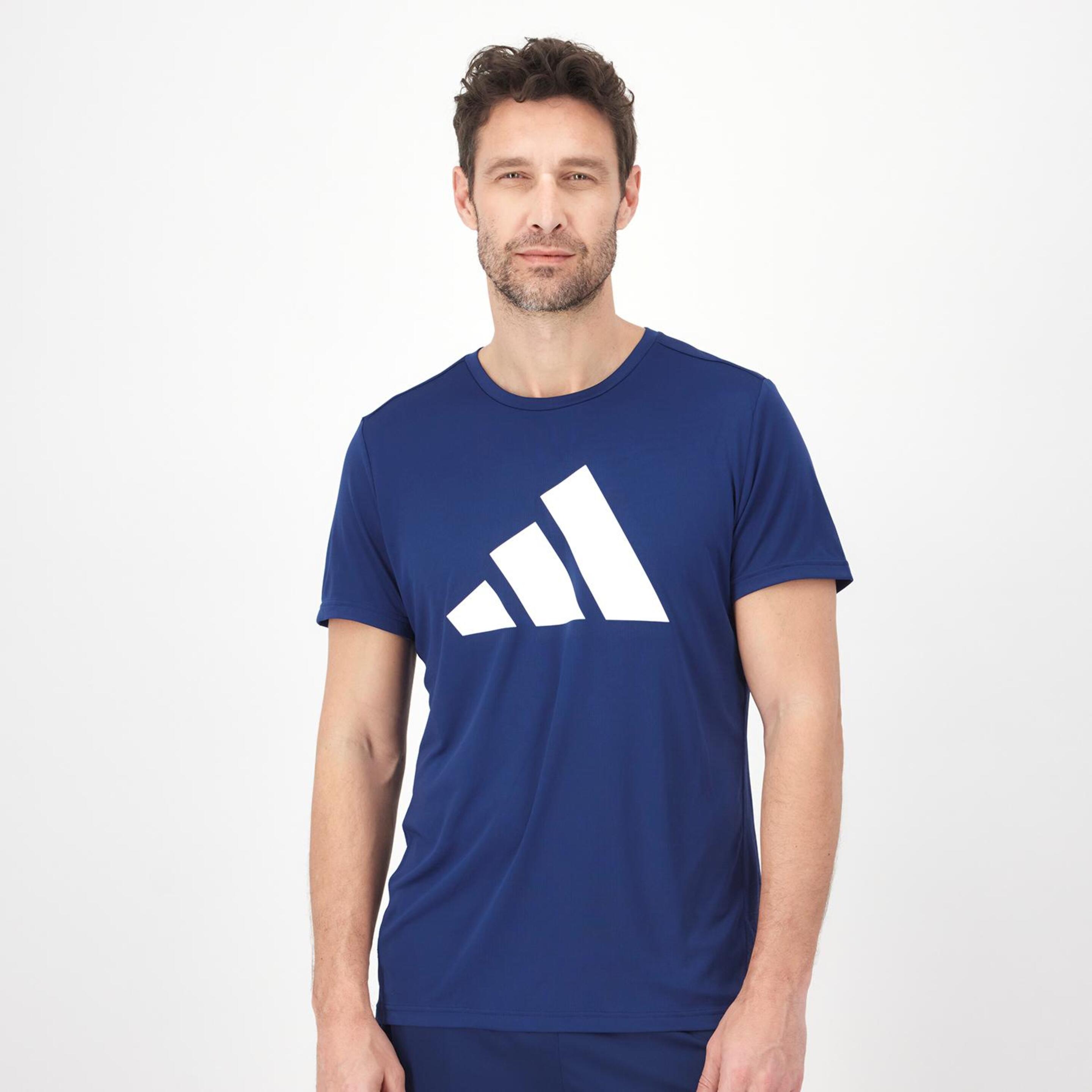 adidas Run It - azul - Camiseta Hombre