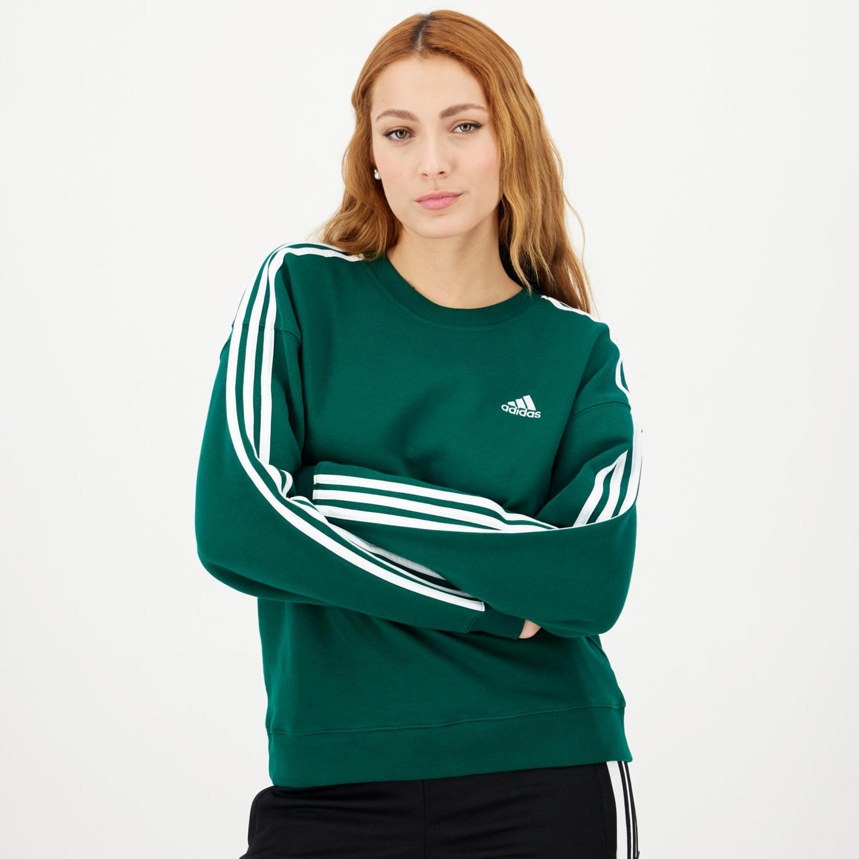 adidas 3 Stripes Green - - Sudadera Mujer  | Sprinter