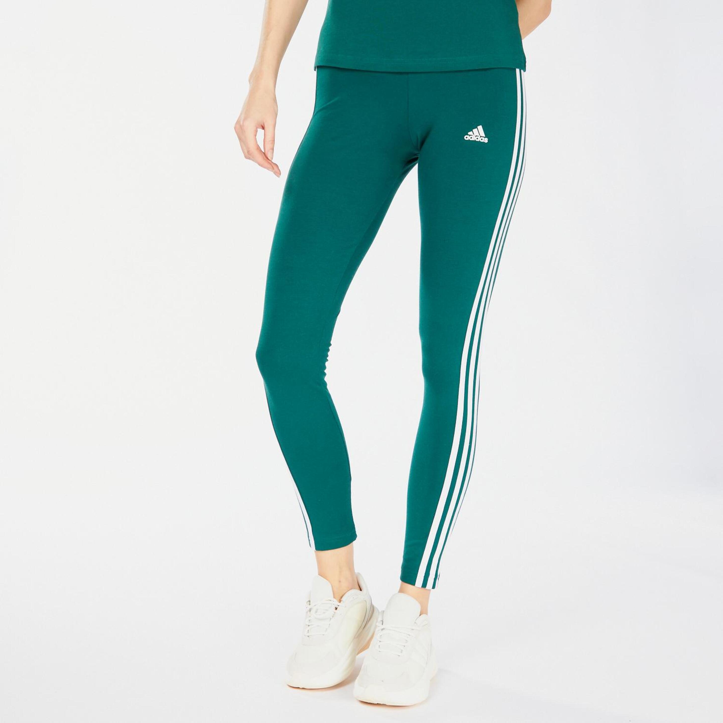 adidas 3 Stripes Green - verde - Mallas Tobilleras Mujer