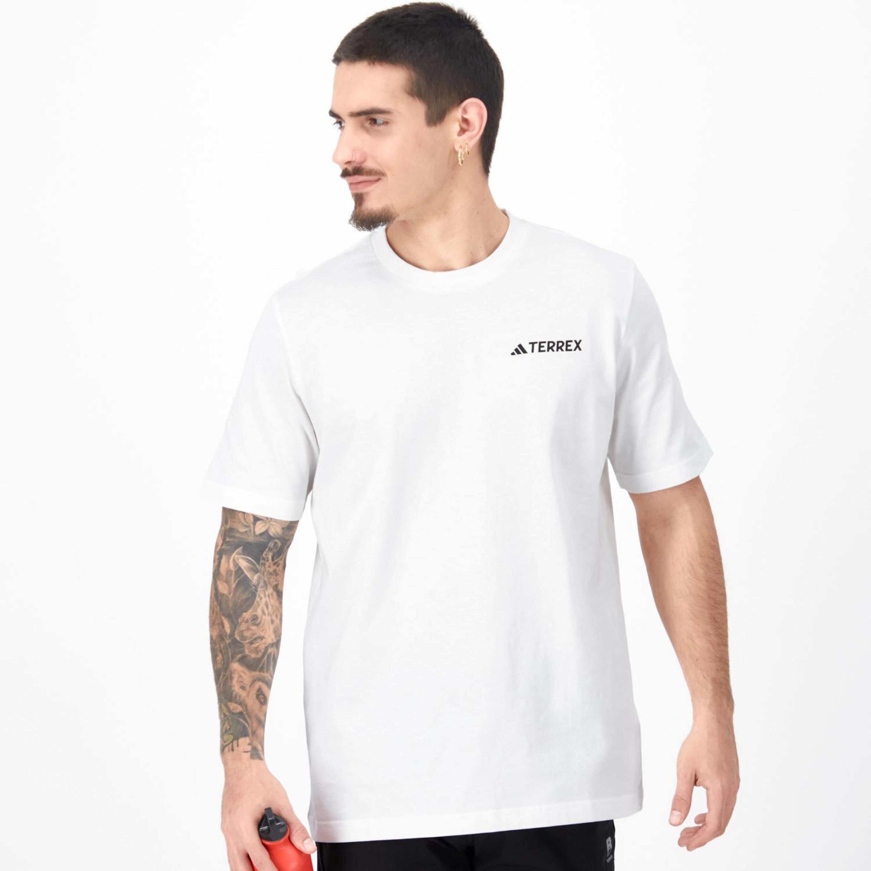 adidas Tx Mtn 2.0 - blanco - T-shirt Trekking Homem