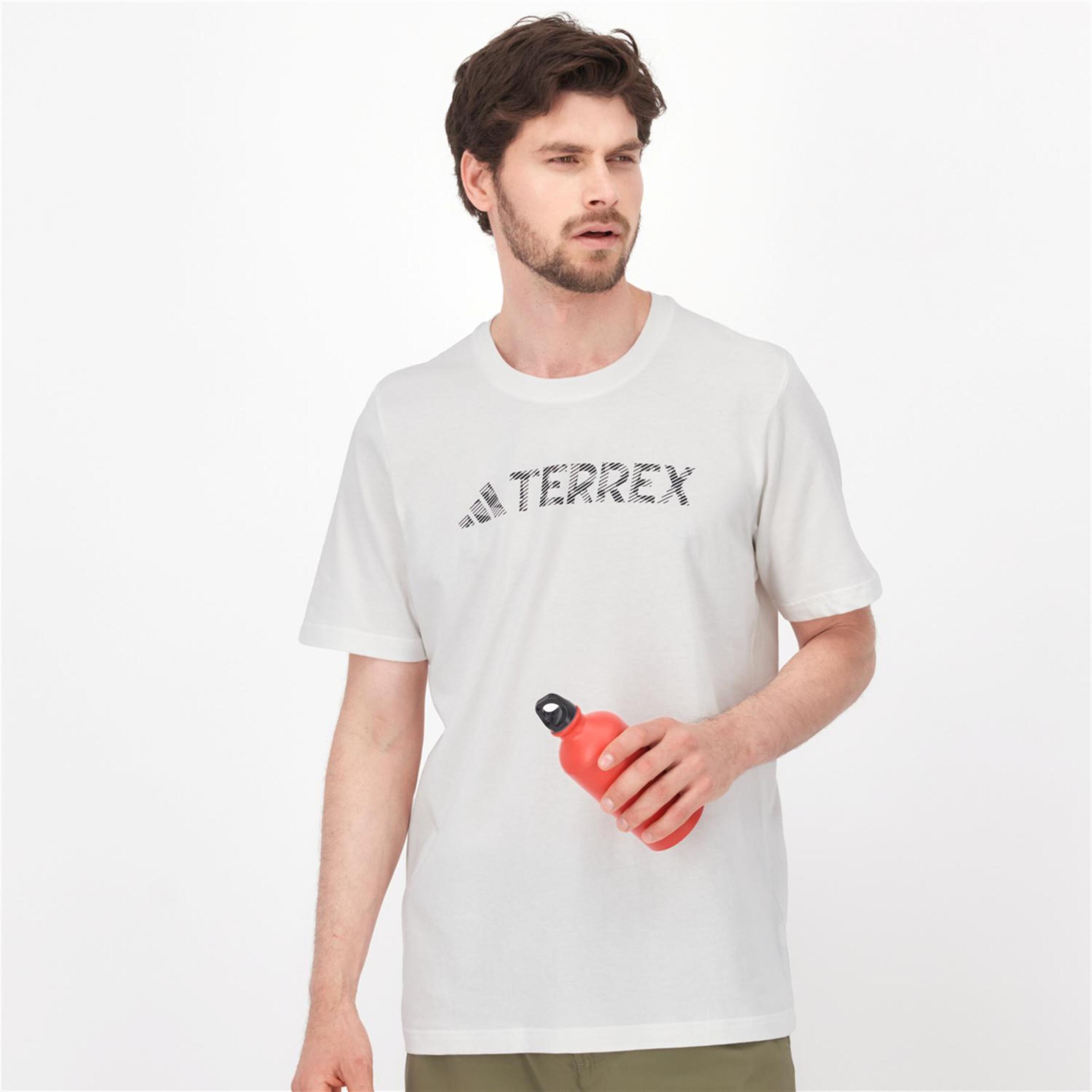 adidas TX Logo  - Branco - T-shirt Trekking Homem | Sport Zone