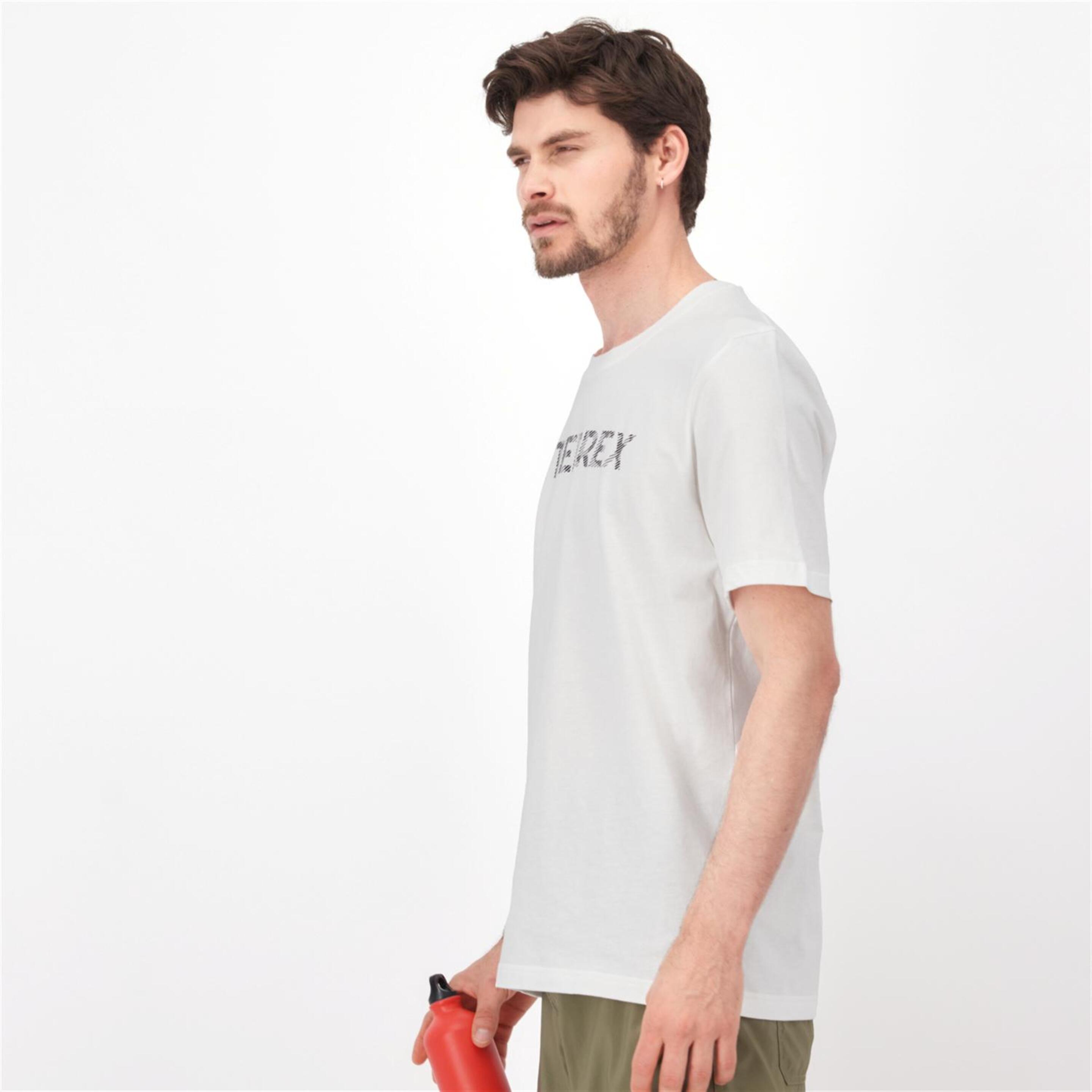 adidas TX Logo  - Branco - T-shirt Trekking Homem | Sport Zone