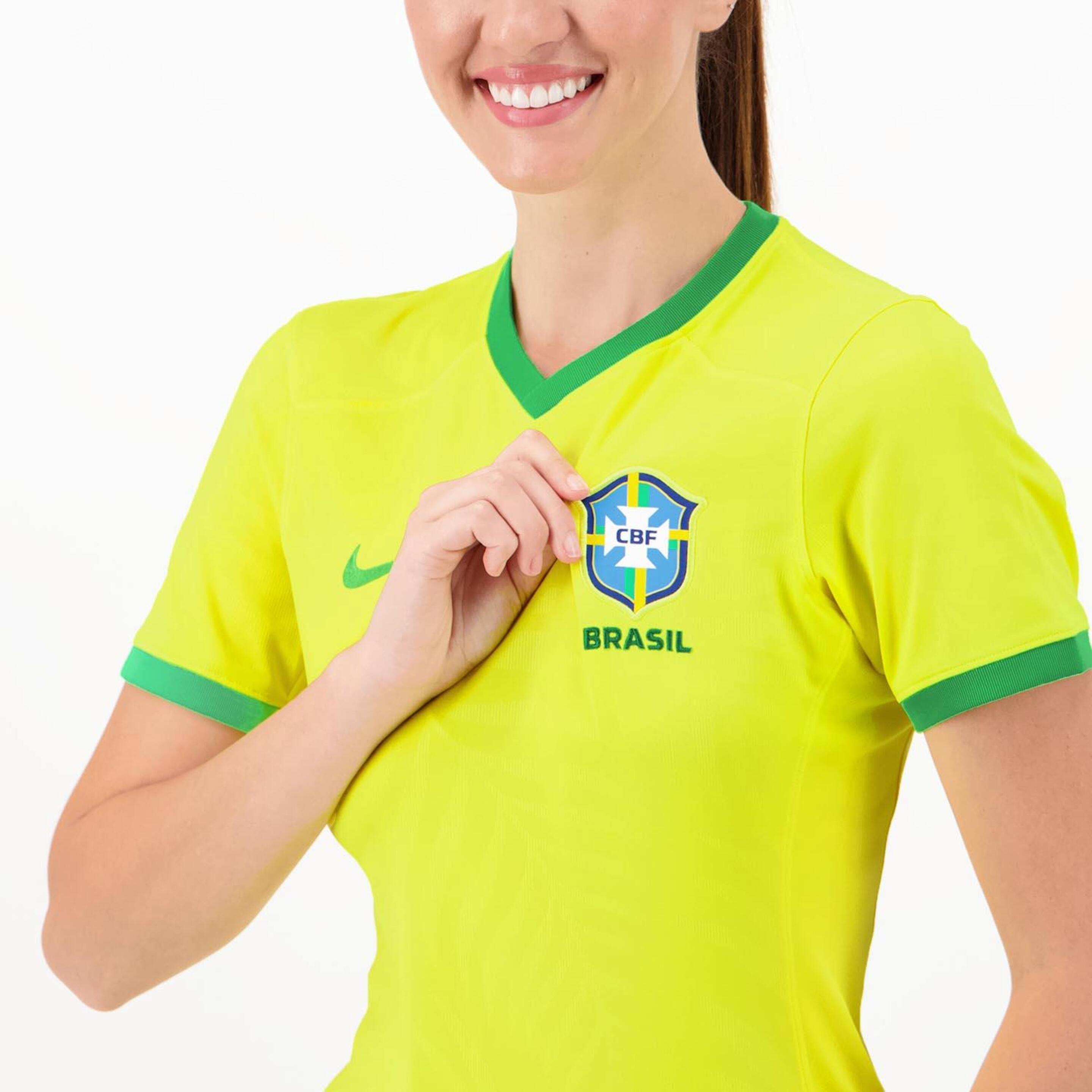 Nike Brasil 1ª Equipación 23 - Amarillo - Camiseta Fútbol Mujer