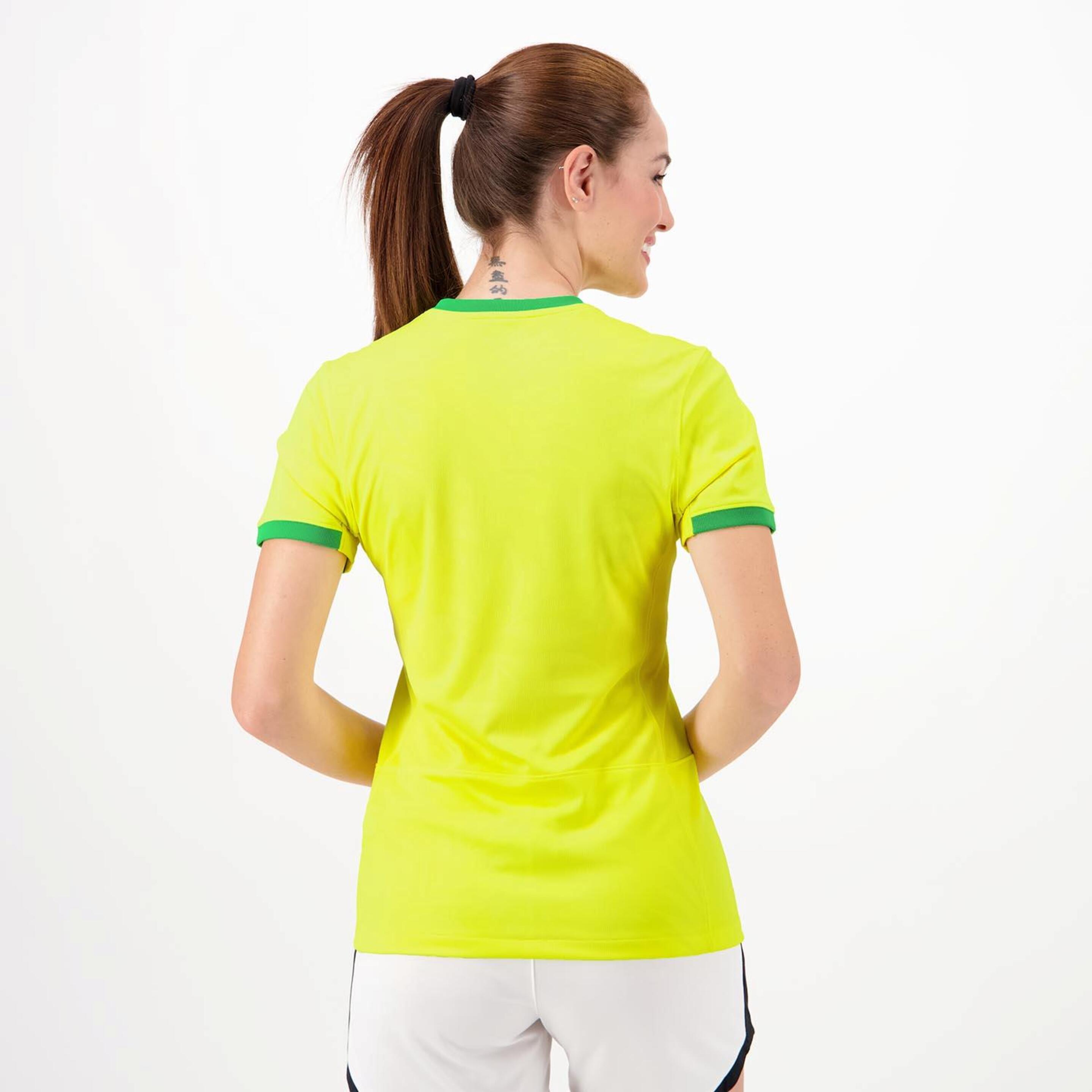 Nike Brasil 1ª Equipación 23 - Amarillo - Camiseta Fútbol Mujer