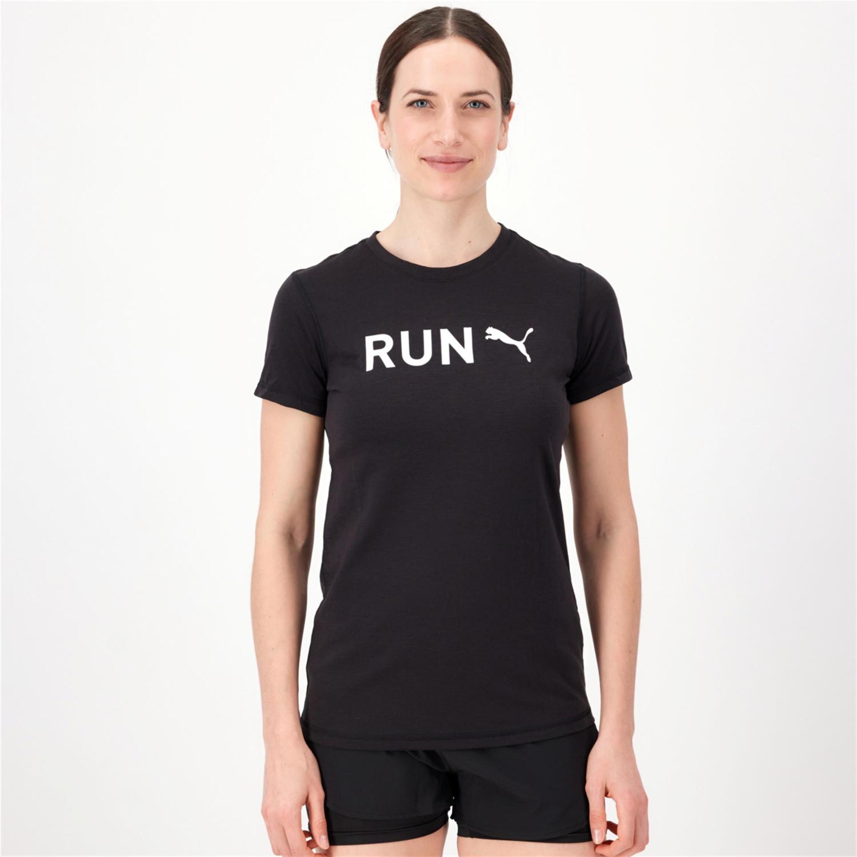 T-shirt Puma - negro - T-shirt Running Mulher