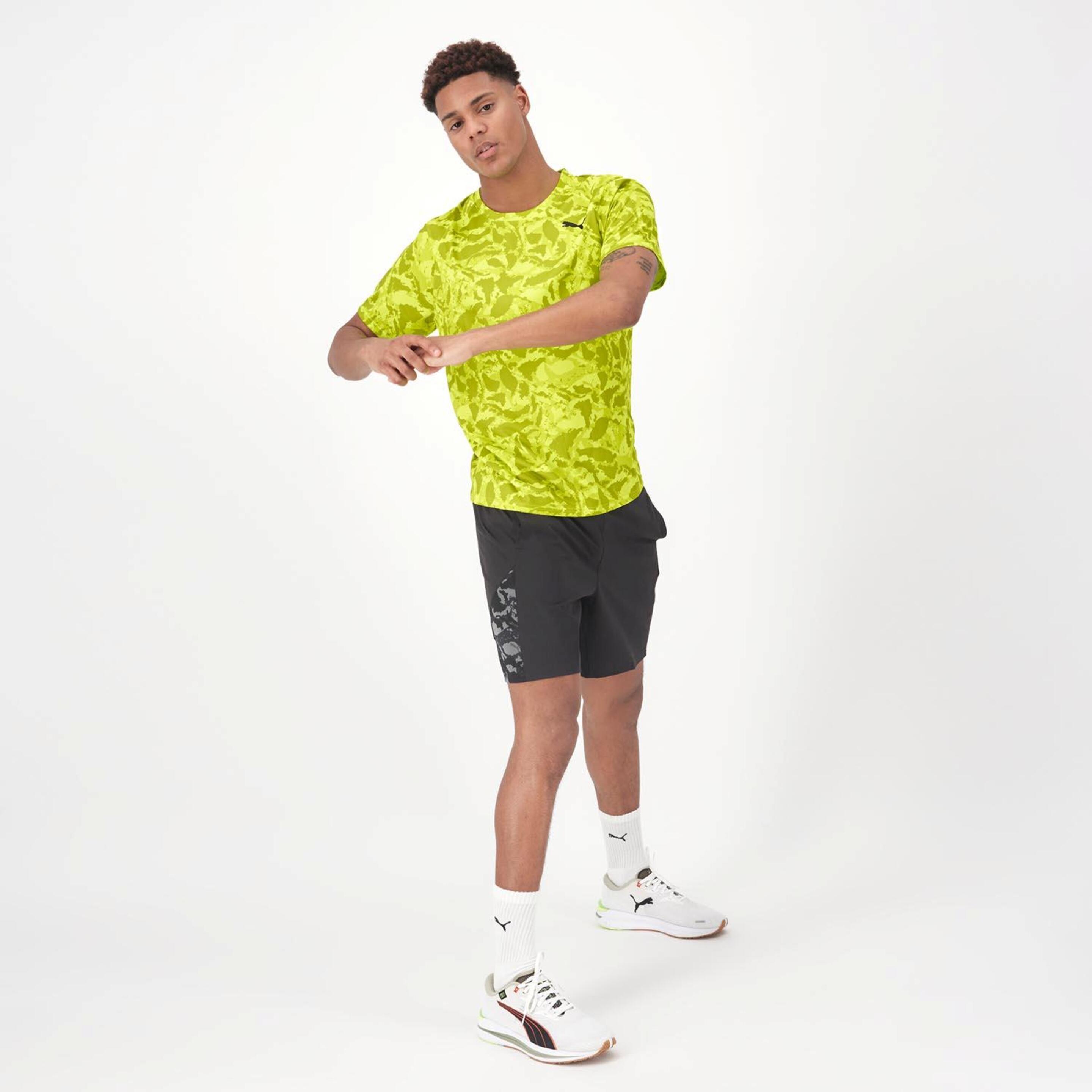 Camiseta Puma - Amarillo - Camiseta Running Hombre  | Sprinter