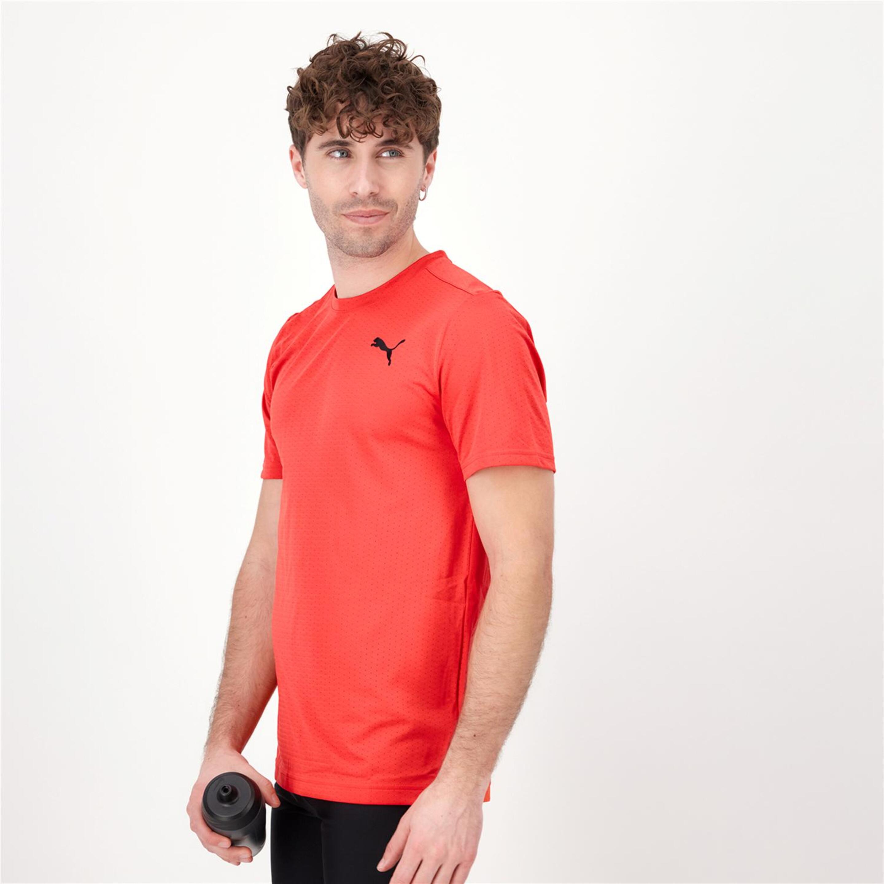 Puma Train Favorite Blaster - Rojo - Camiseta Running Hombre