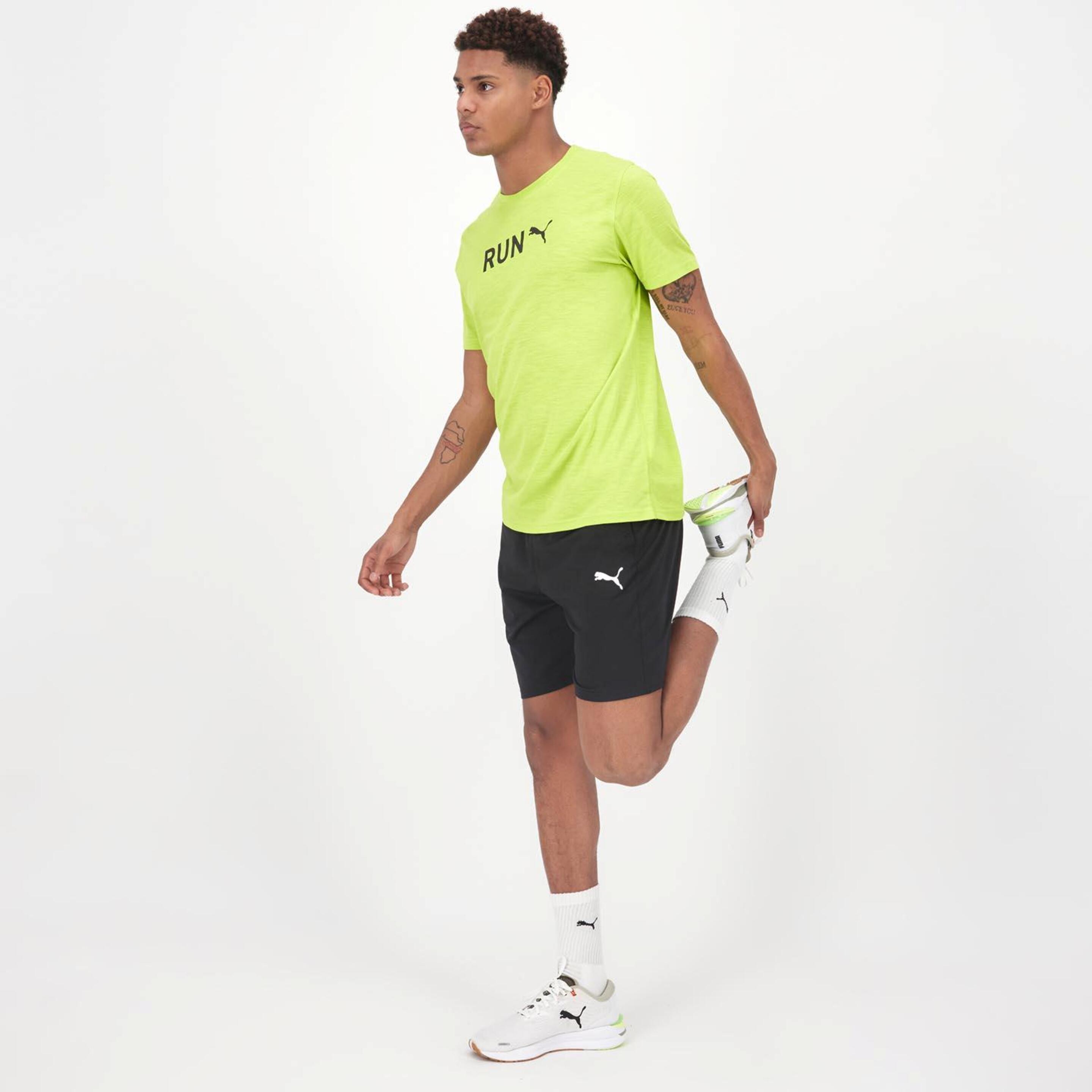 Camiseta Puma - Amarillo - Camiseta Running Hombre  | Sprinter