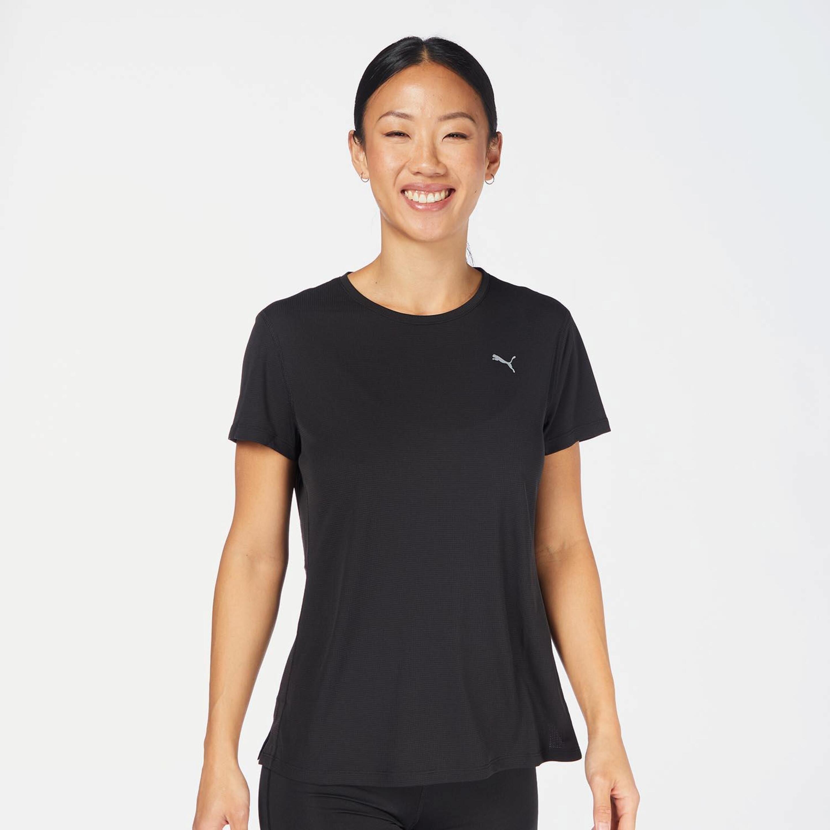 Camiseta Puma - Negro - Camiseta Running Mujer  | Sprinter