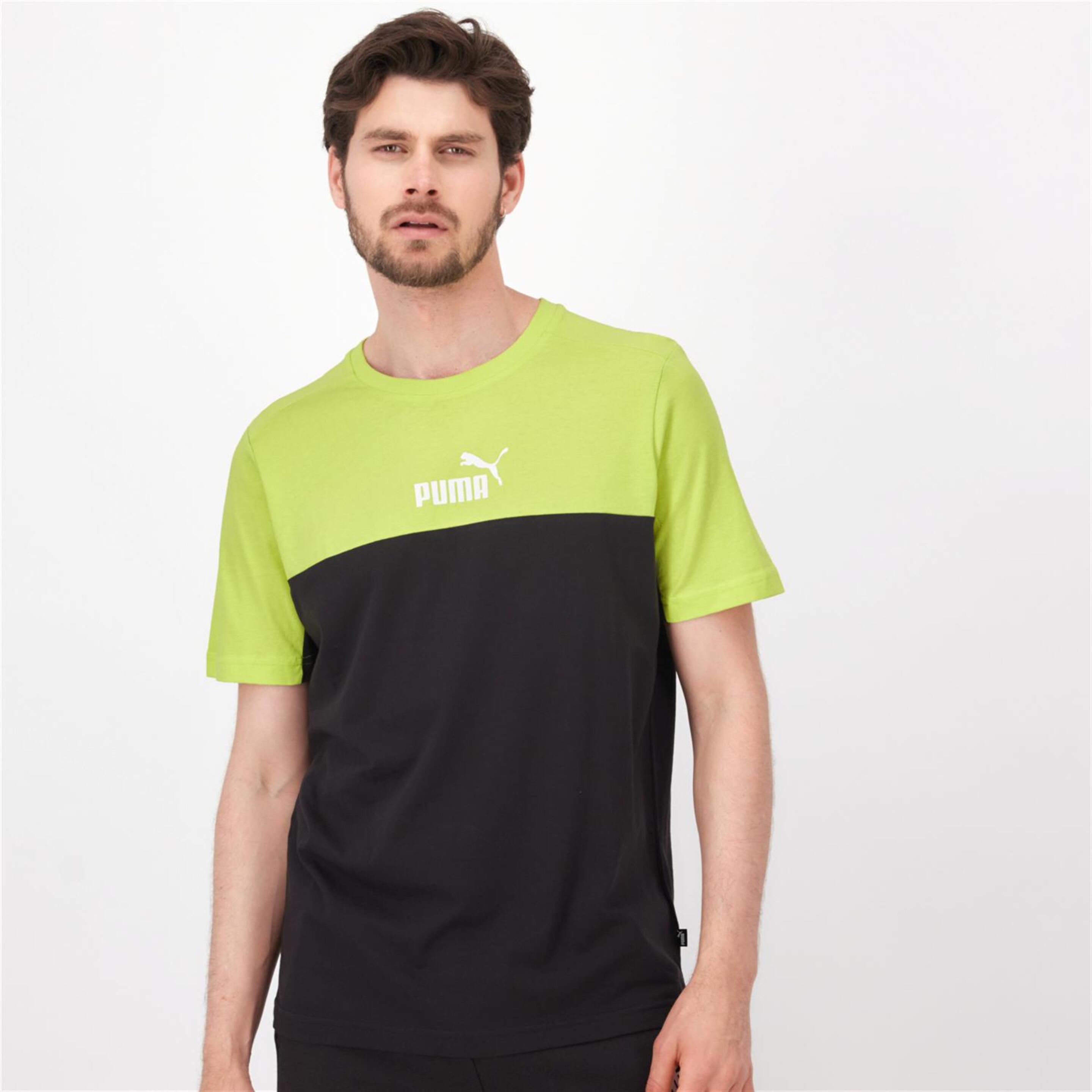 Puma Essential Block - verde - T-shirt Homem