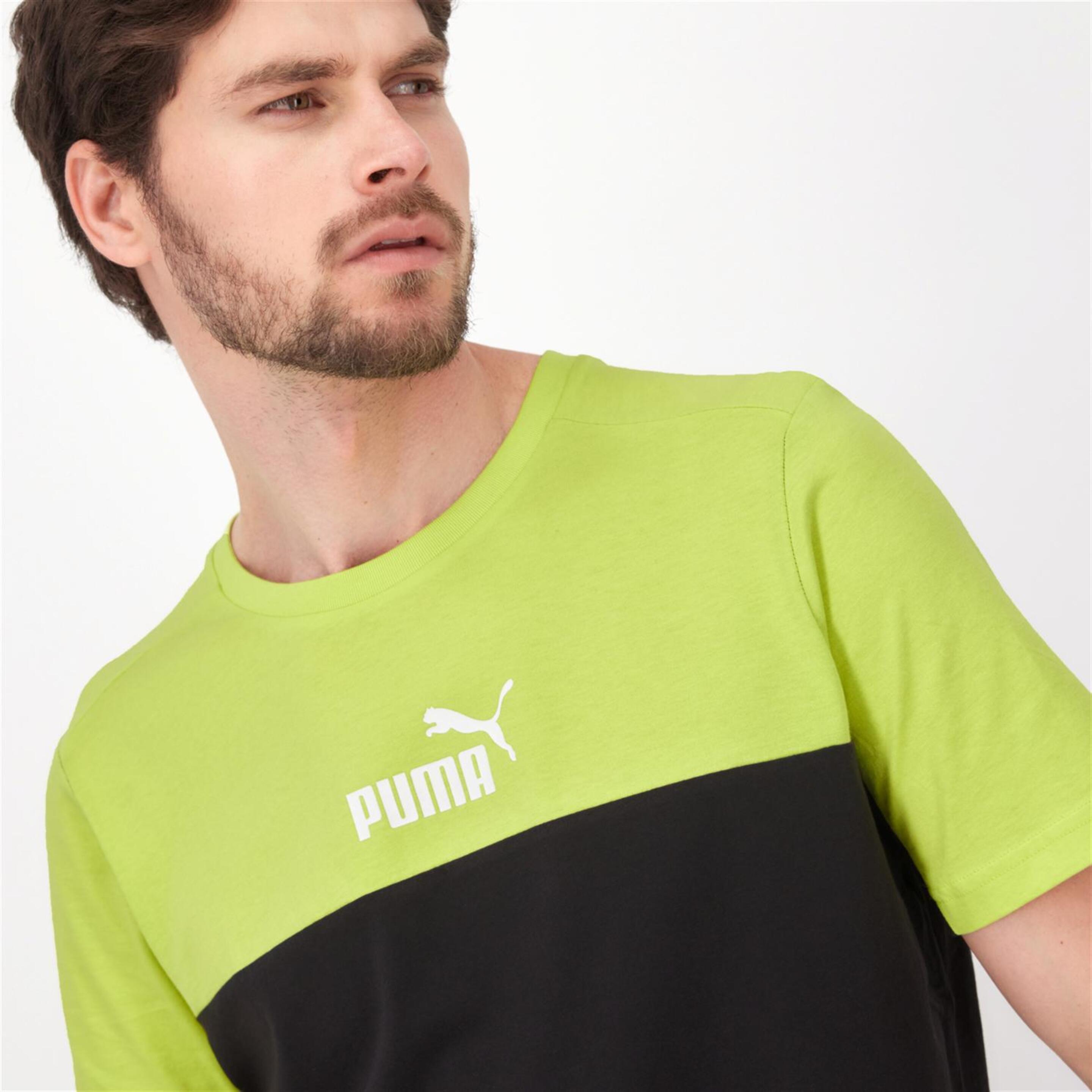 Puma Essential Block - Lima - Camiseta Hombre