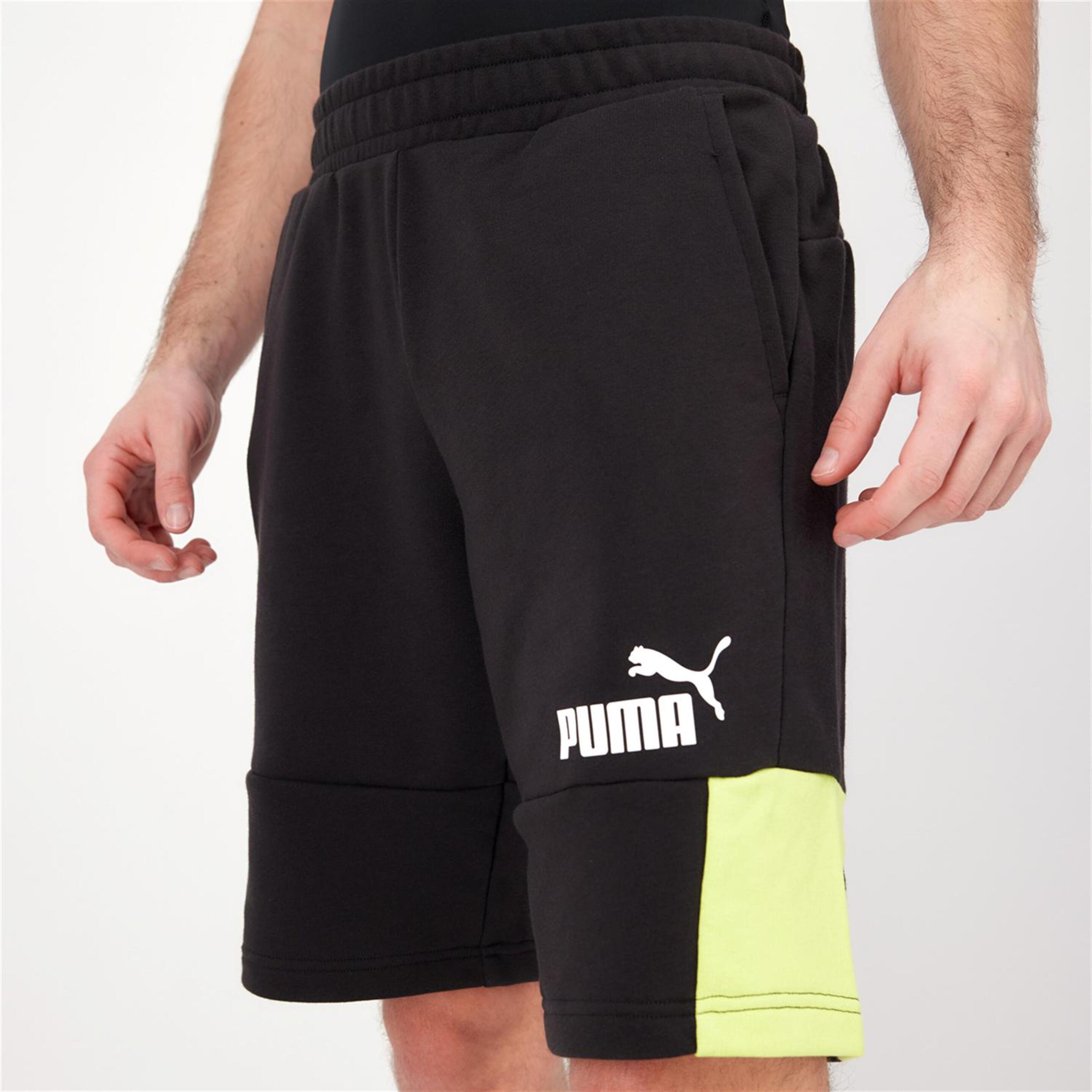 Puma Essential Block - negro - Calções Fato Treino Homem