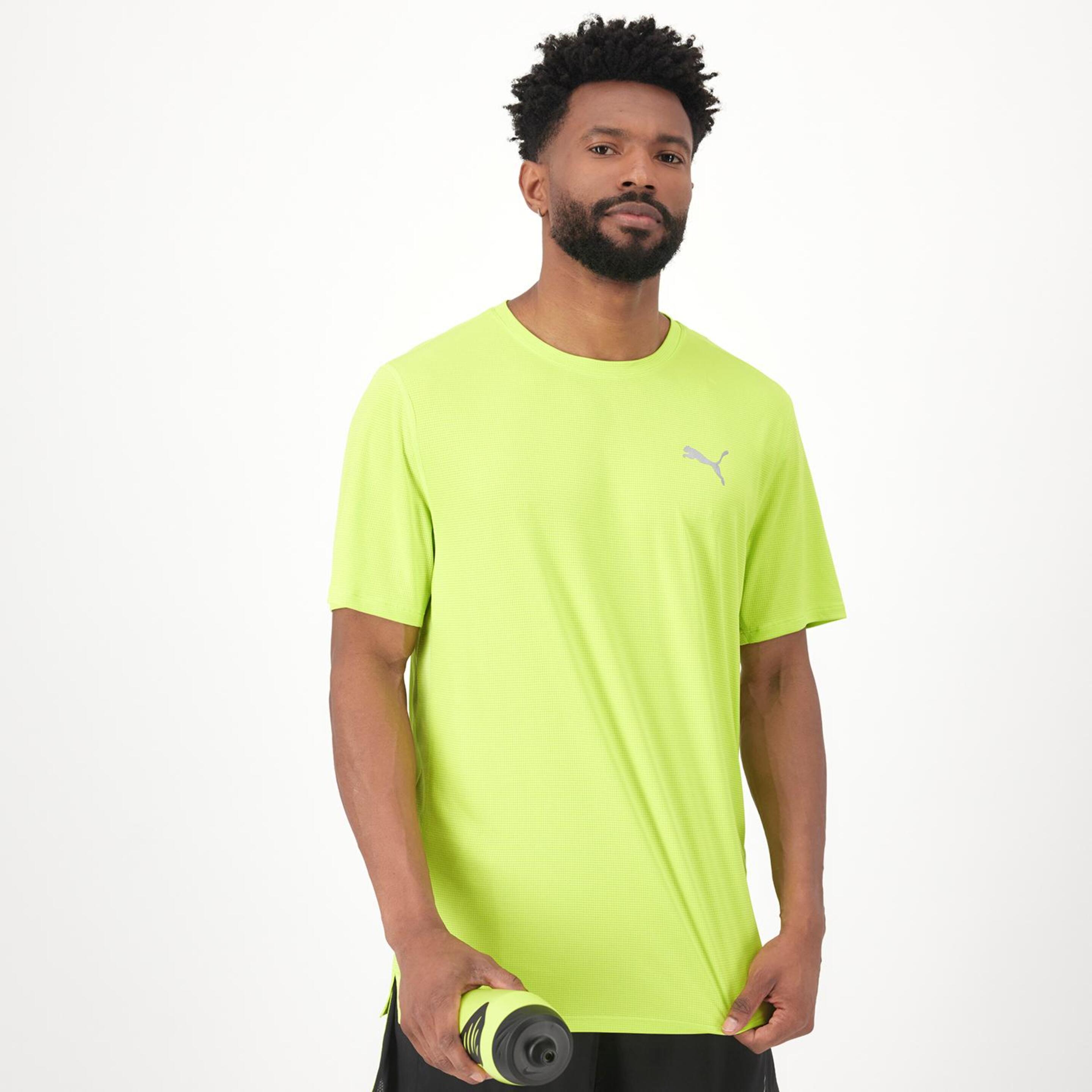 Puma Favorite Velocity - verde - Camiseta Running Hombre