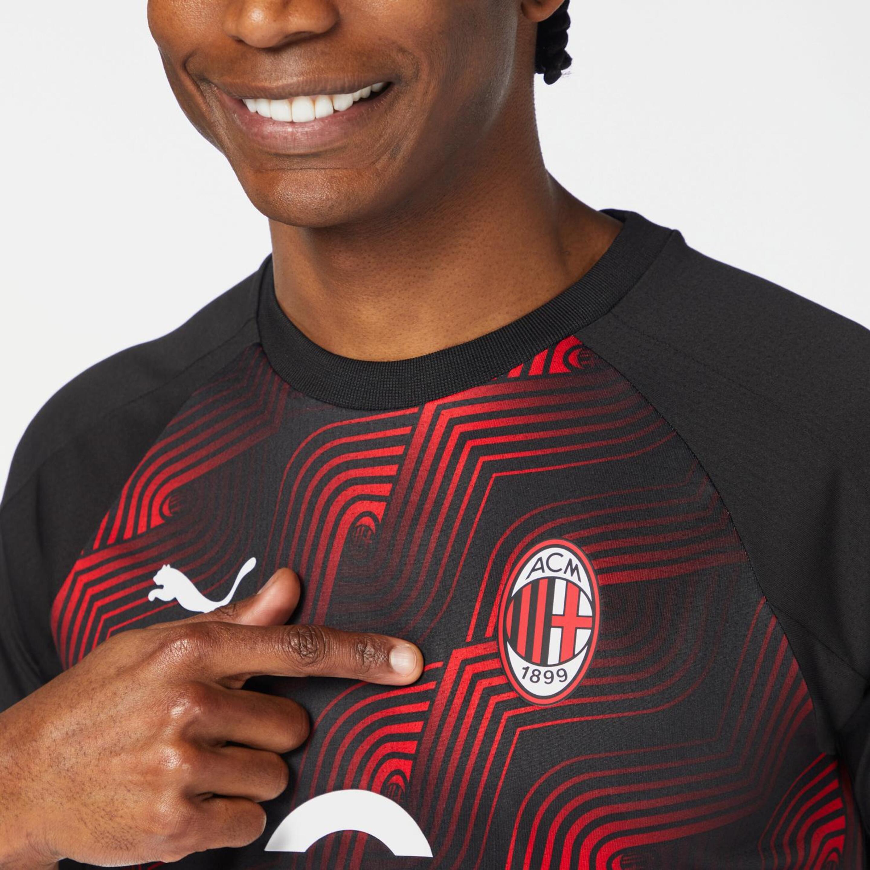 Camiseta AC Milan Prematch 23/24 - Negro - Fútbol Hombre