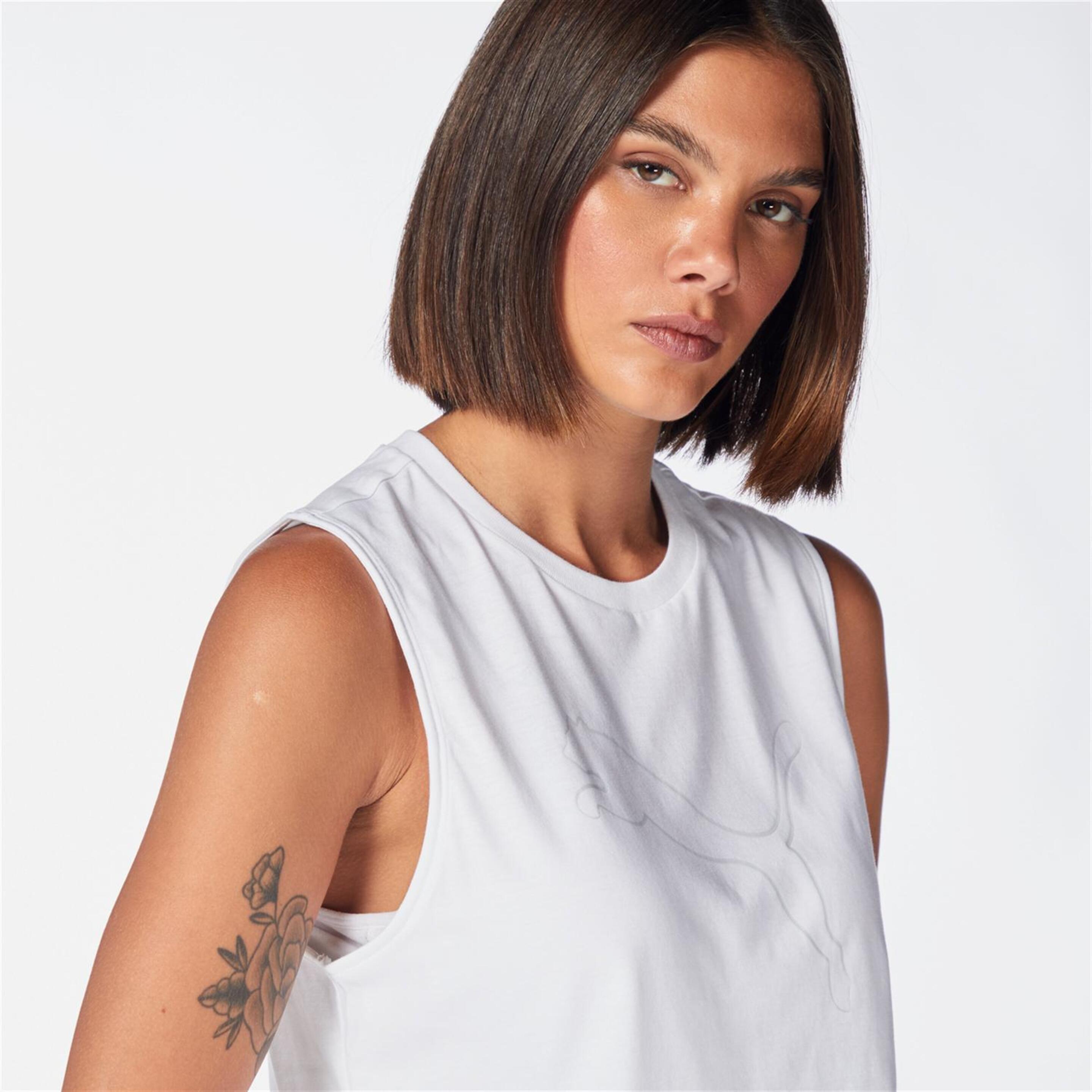 Puma Motion - Blanco - Camiseta Mujer
